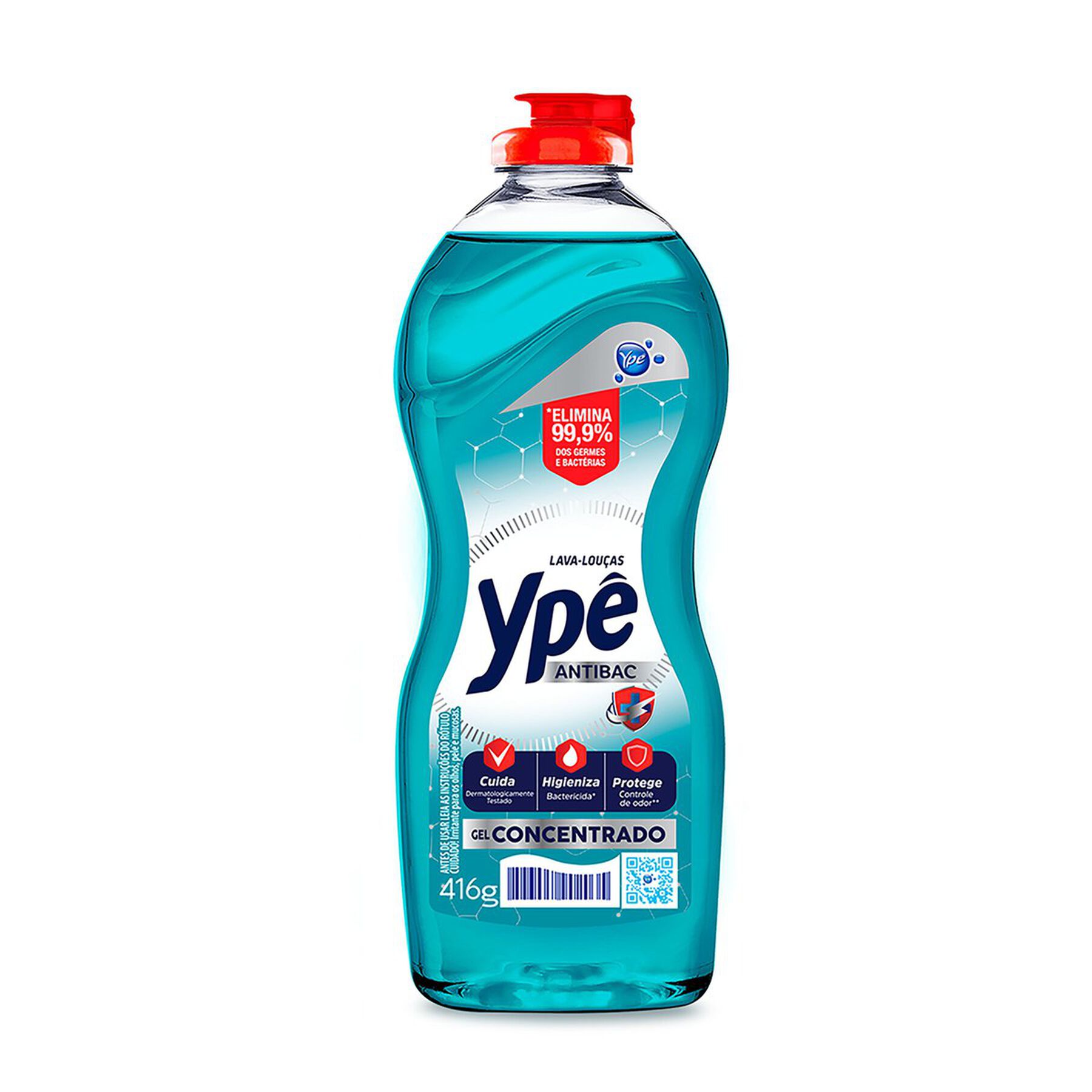 Detergente Gel Concentrado Yp&ecirc; Antibac Squeeze 406g&nbsp;