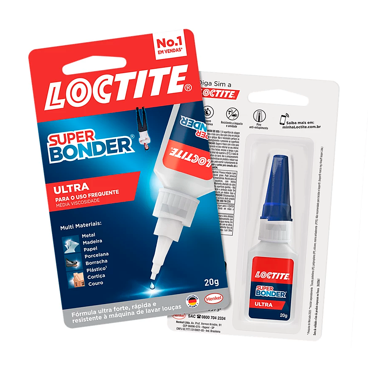 Adesivo Instant&acirc;neo Universal Ultra Super Bonder Loctite Blister 20g