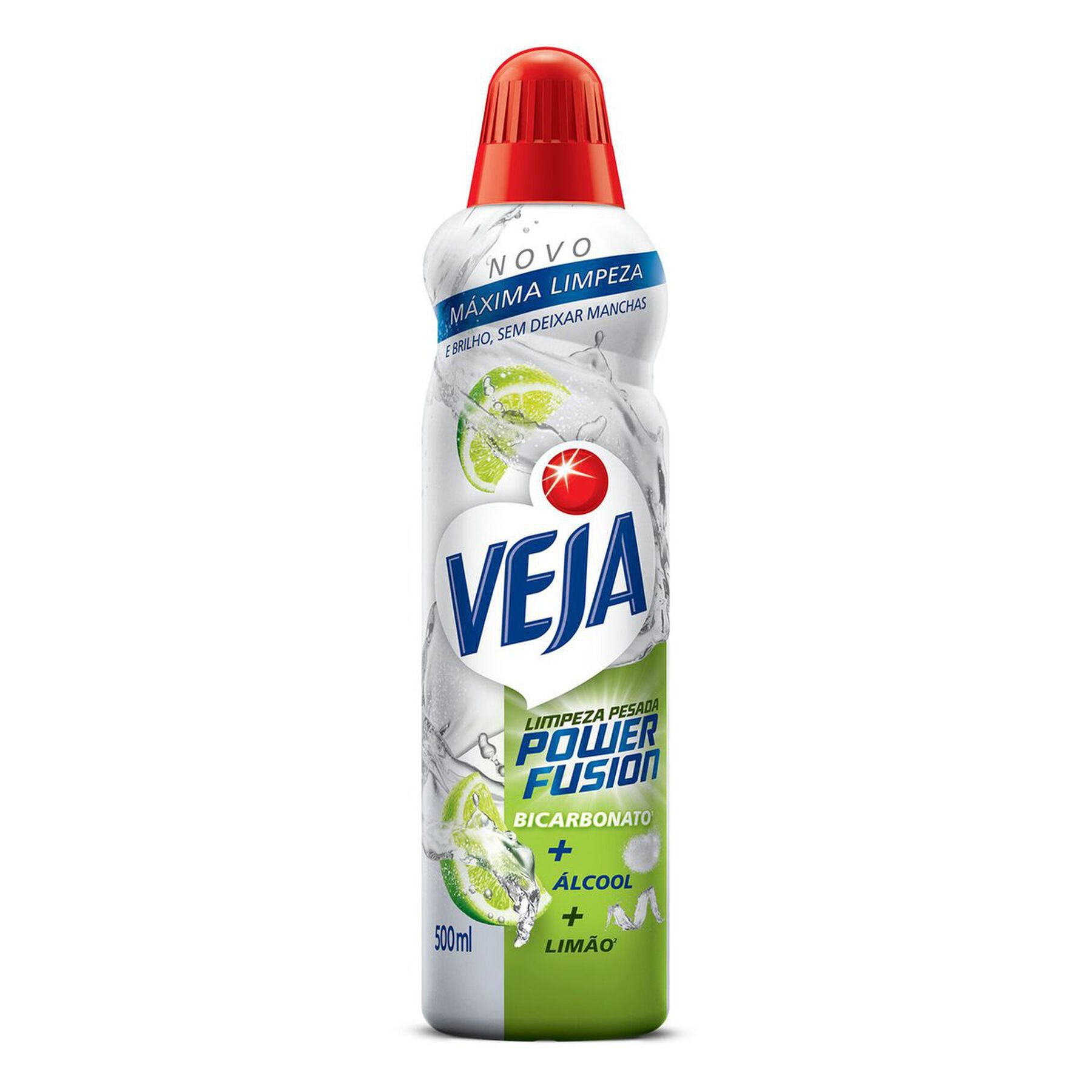 Limpador Limpeza Pesada com Bicarbonato, Álcool e Limão Veja Power Fusion Frasco 500ml