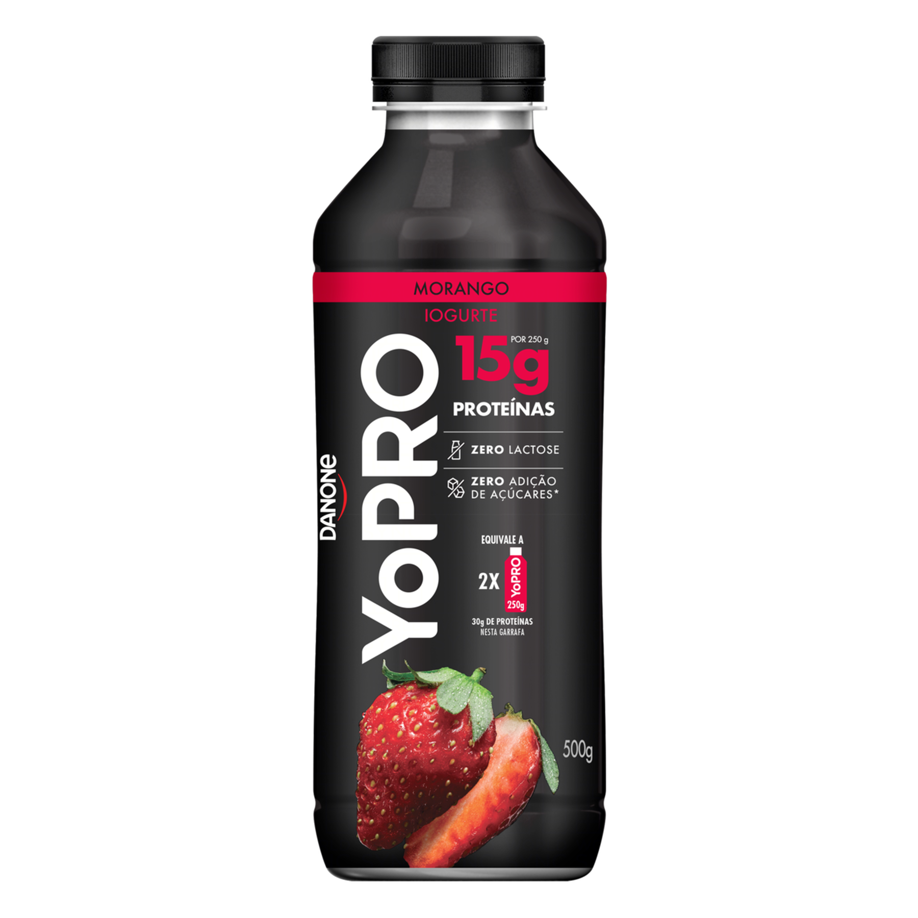 Iogurte Morango Zero Lactose Yopro Danone Garrafa 500g