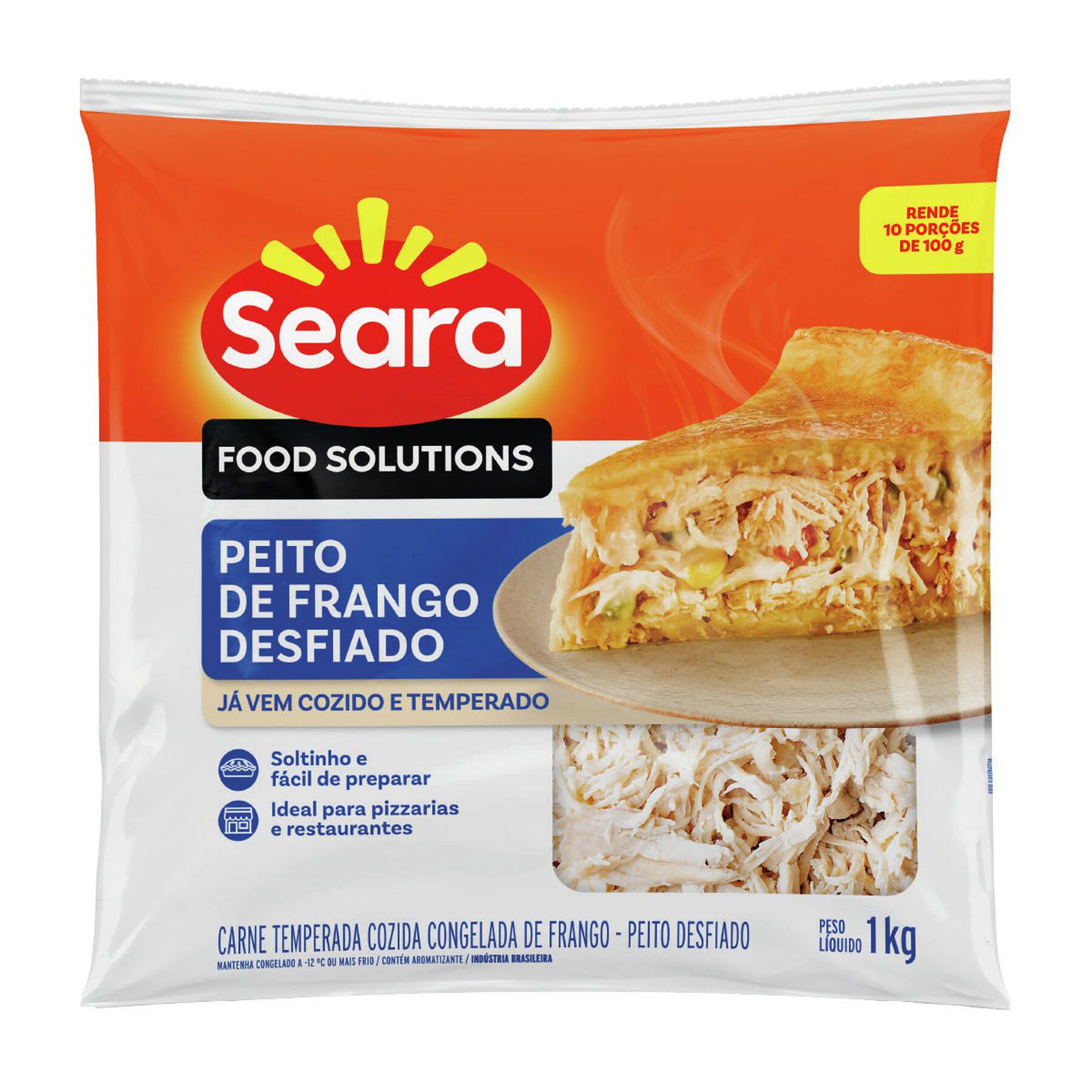 Peito de Frango Desfiado Seara Food Solutions 1kg