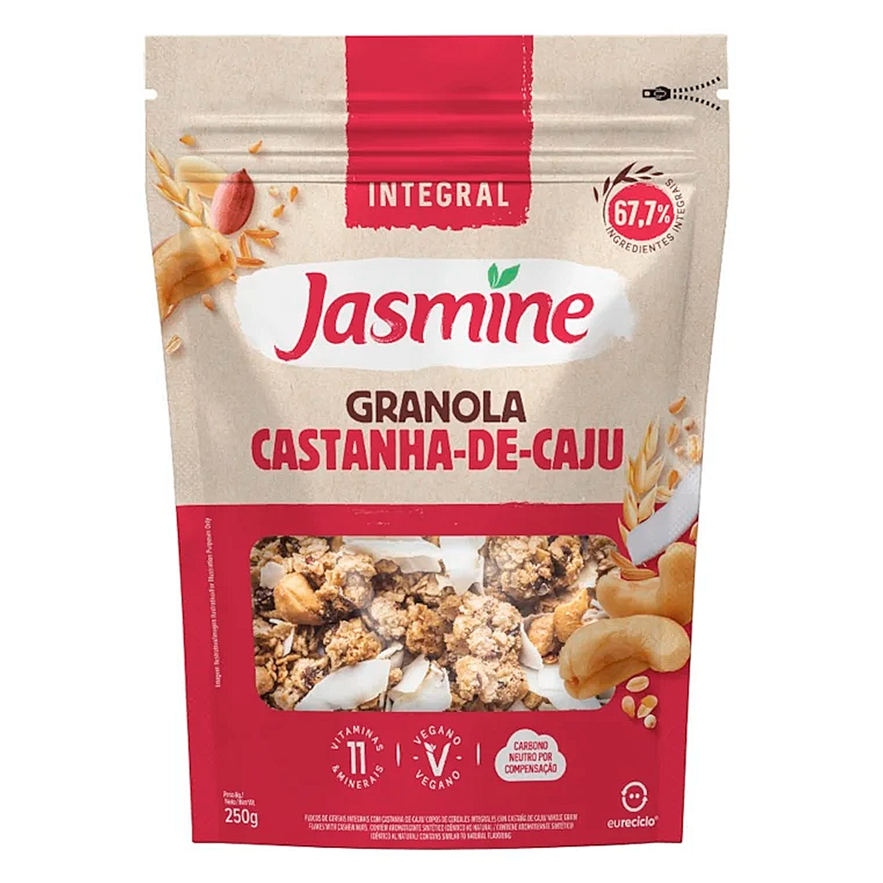 Granola Castanha de Caju Integral Jasmine Pouch 250g