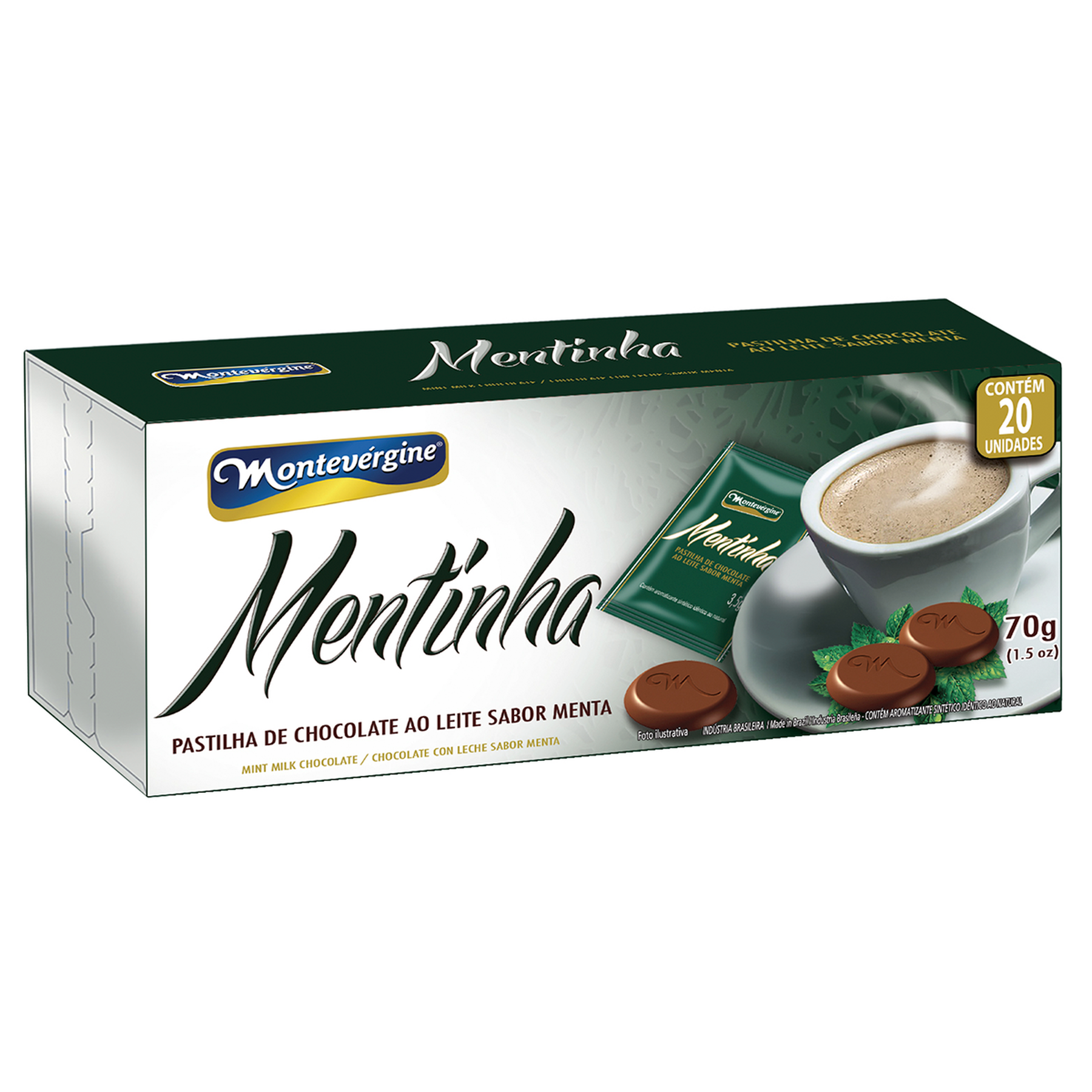 Chocolate ao Leite Mentinha Montevérgine 70g