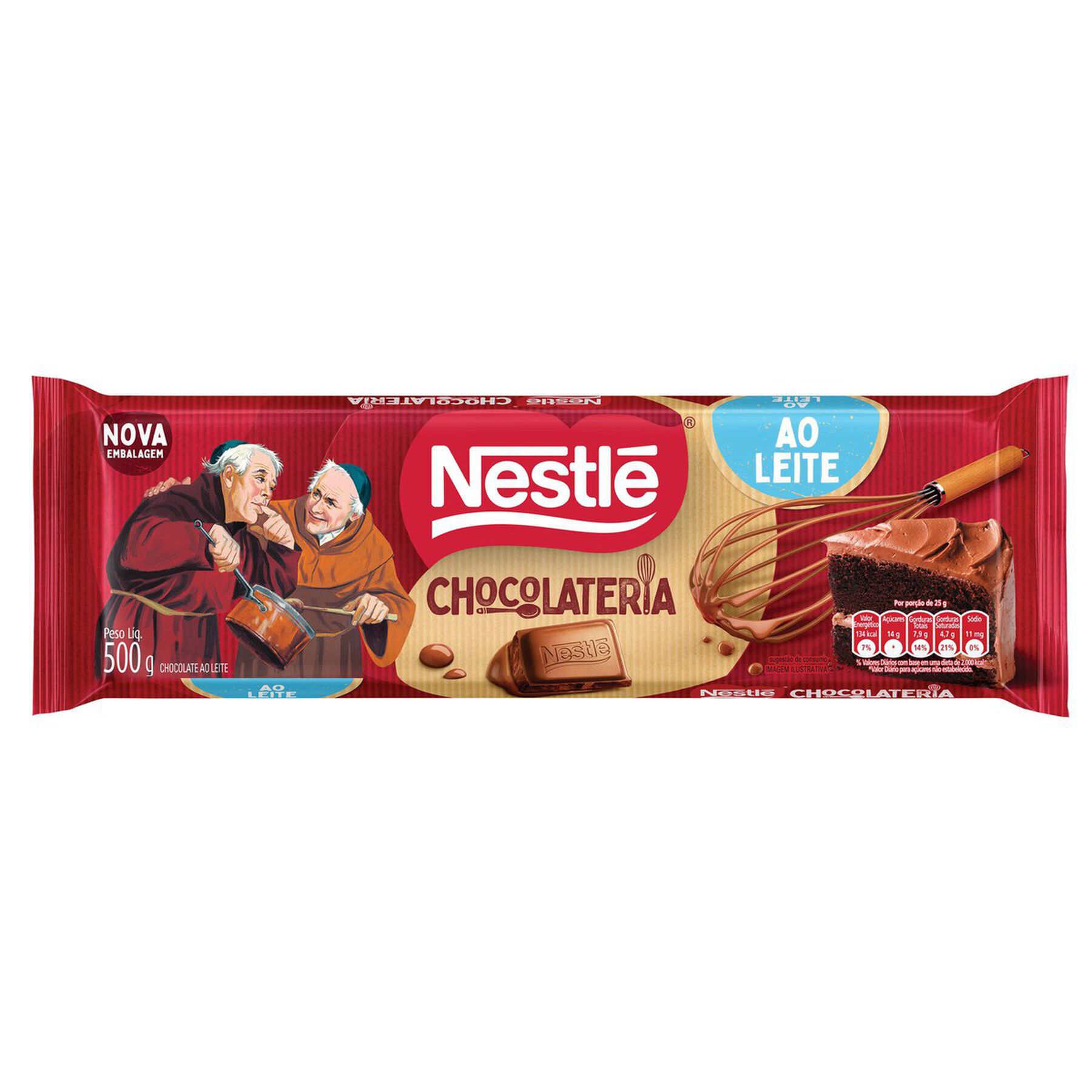 Chocolate para Cobertura Nestlé ao Leite 500g
