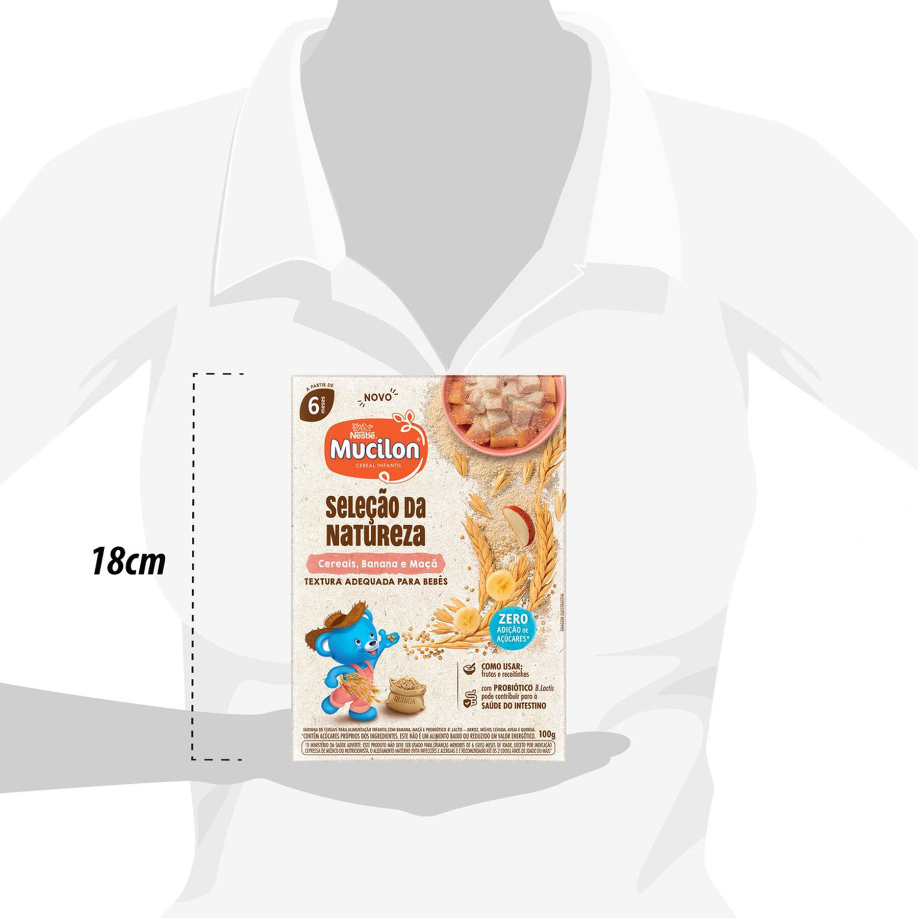 Cereal MUCILON Quinoa, Banana e Maçã 100g