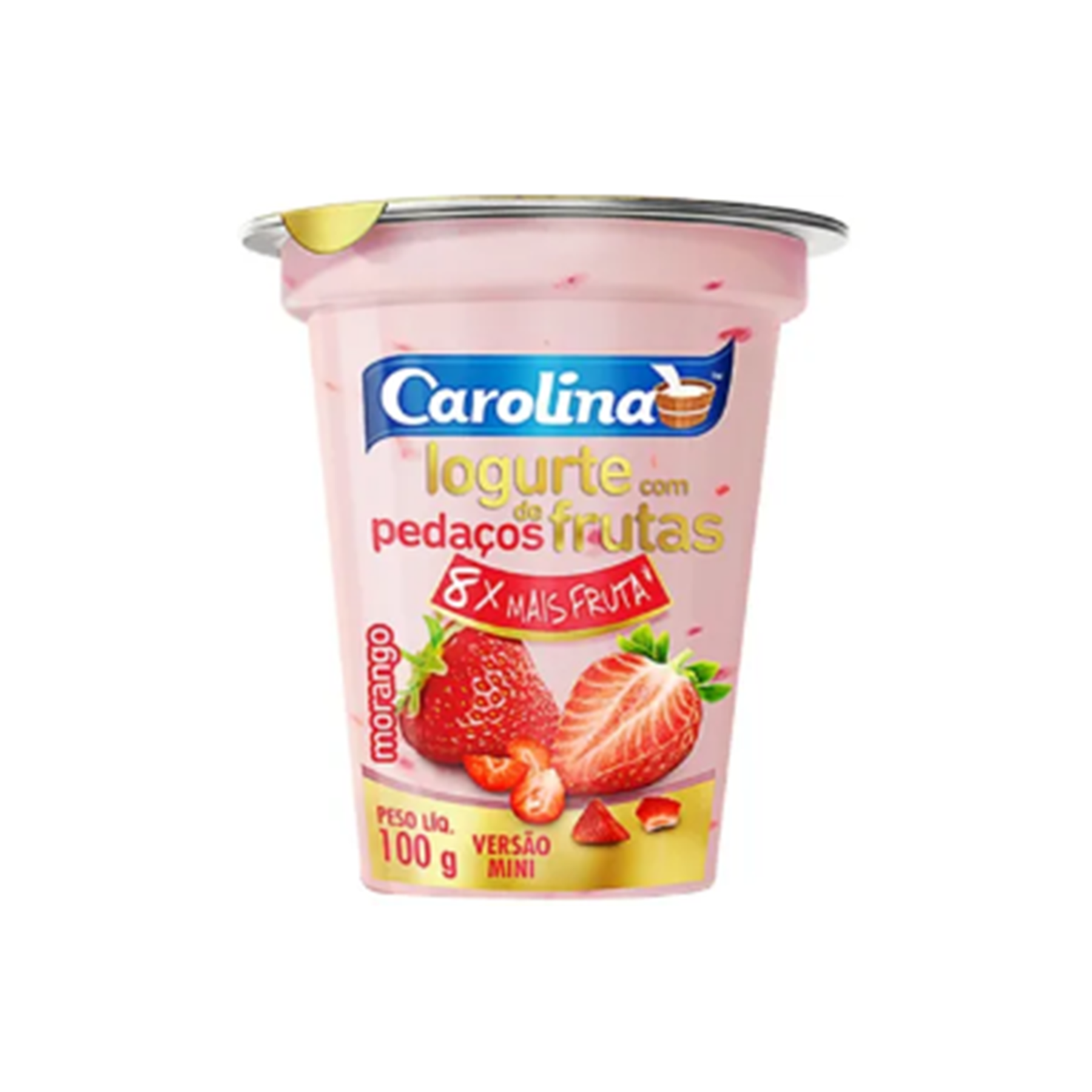 Iogurte Pedaços de Morango Carolina Copo 100g