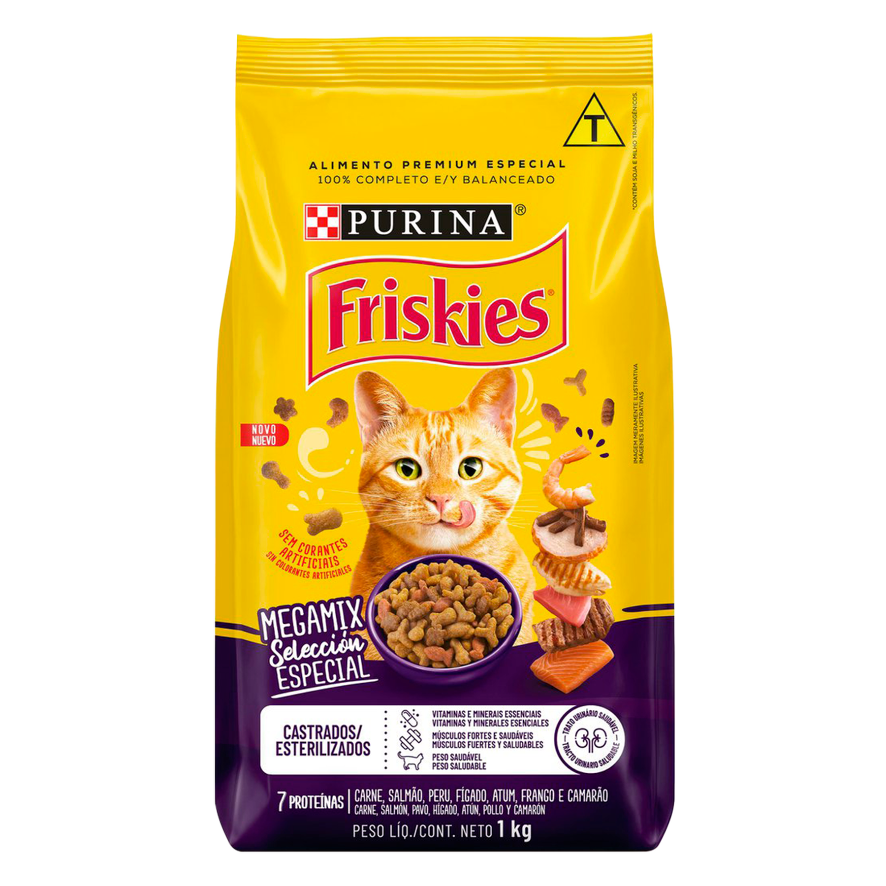 Alimento para Gatos Castrados Megamix Purina Friskies Pacote 1kg