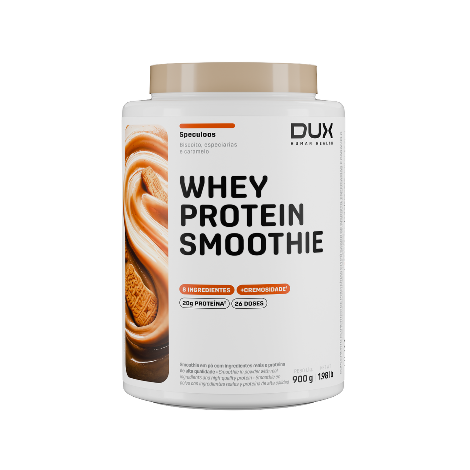 Whey Protein Smoothie Speculoos Dux Human Health Pote 900g