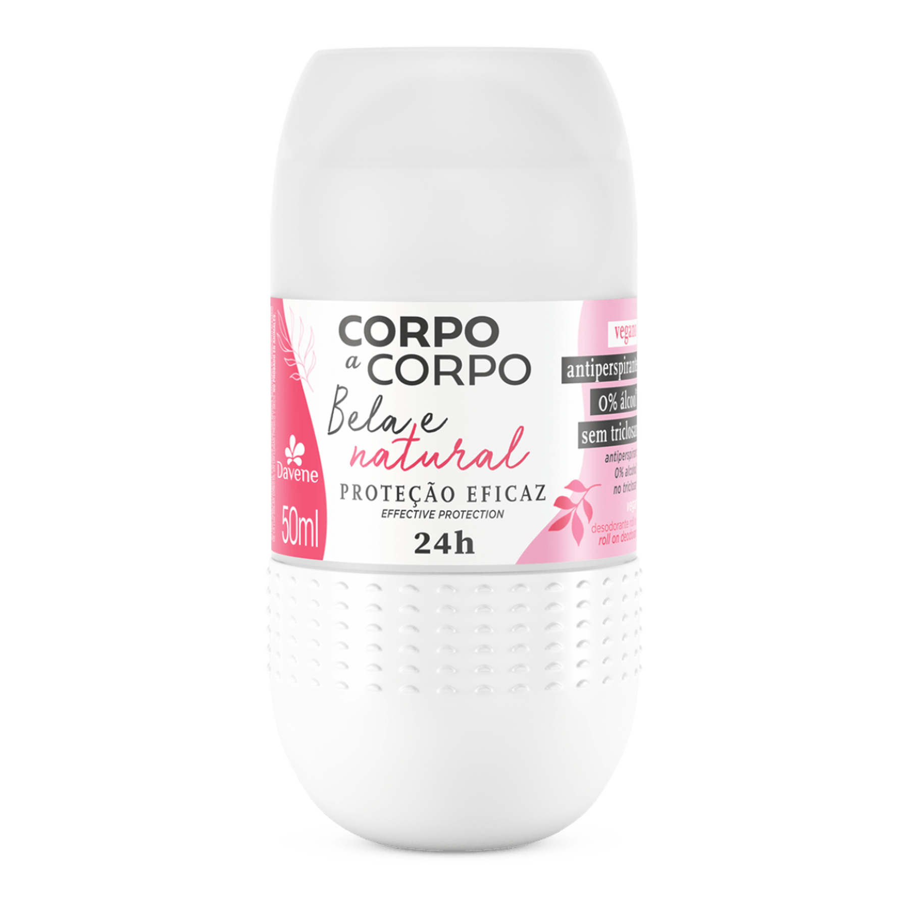 Desodorante Antitranspirante Roll-On Corpo a Corpo Davene Bela e Natural 50ml