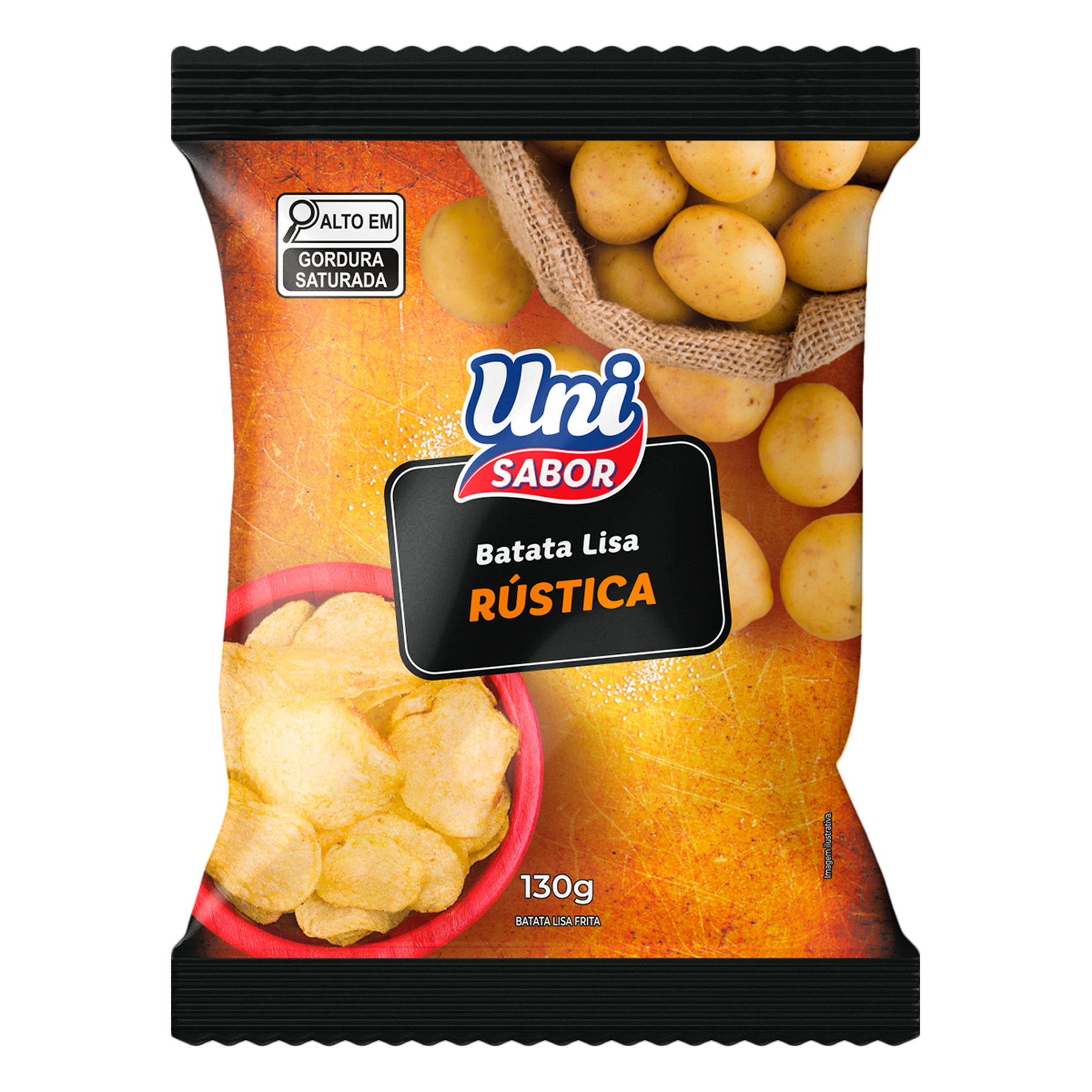 Batata Lisa Rústica Uni Sabor 130g