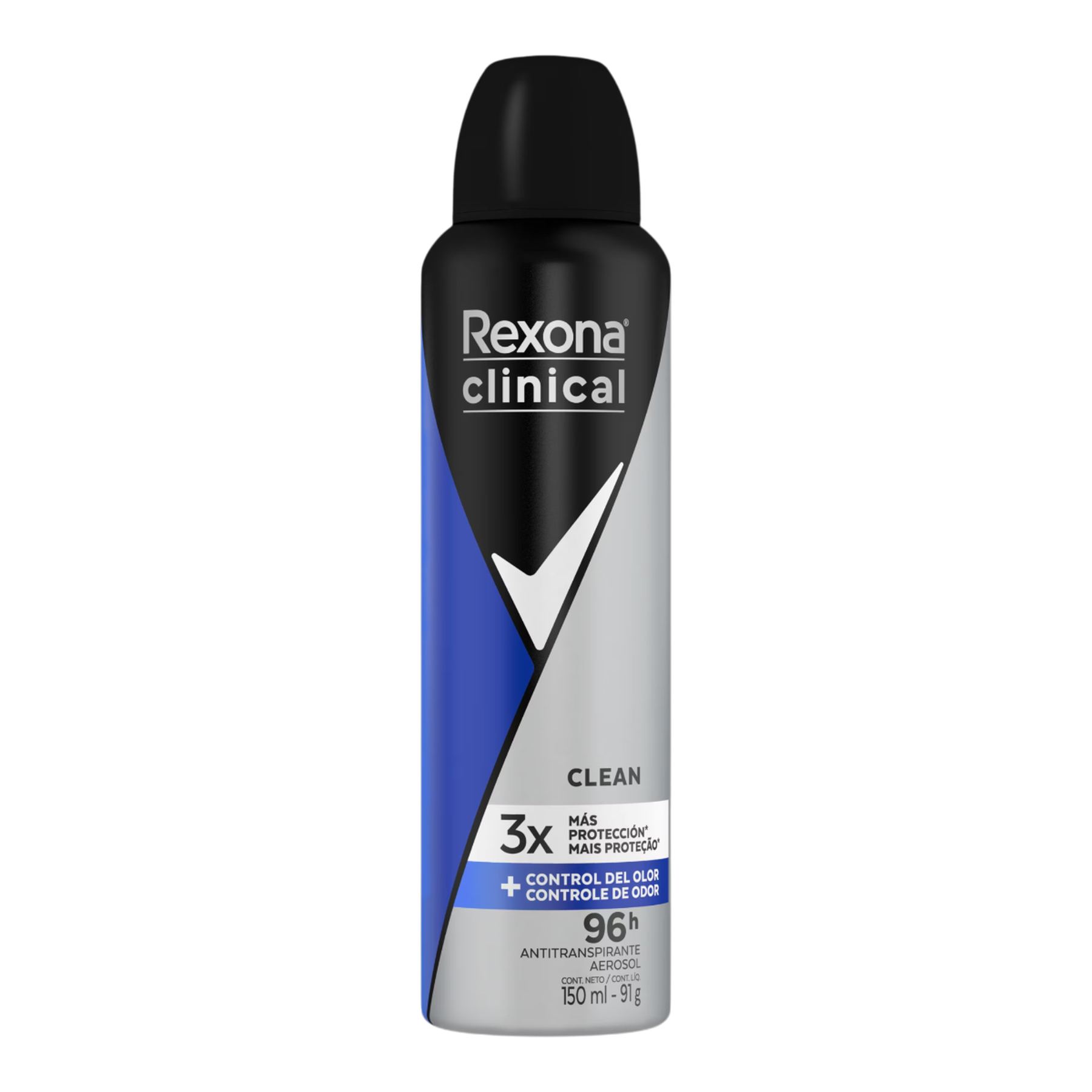 Desodorante Antitranspirante Aerossol Rexona Clinical Men Clean 150ml