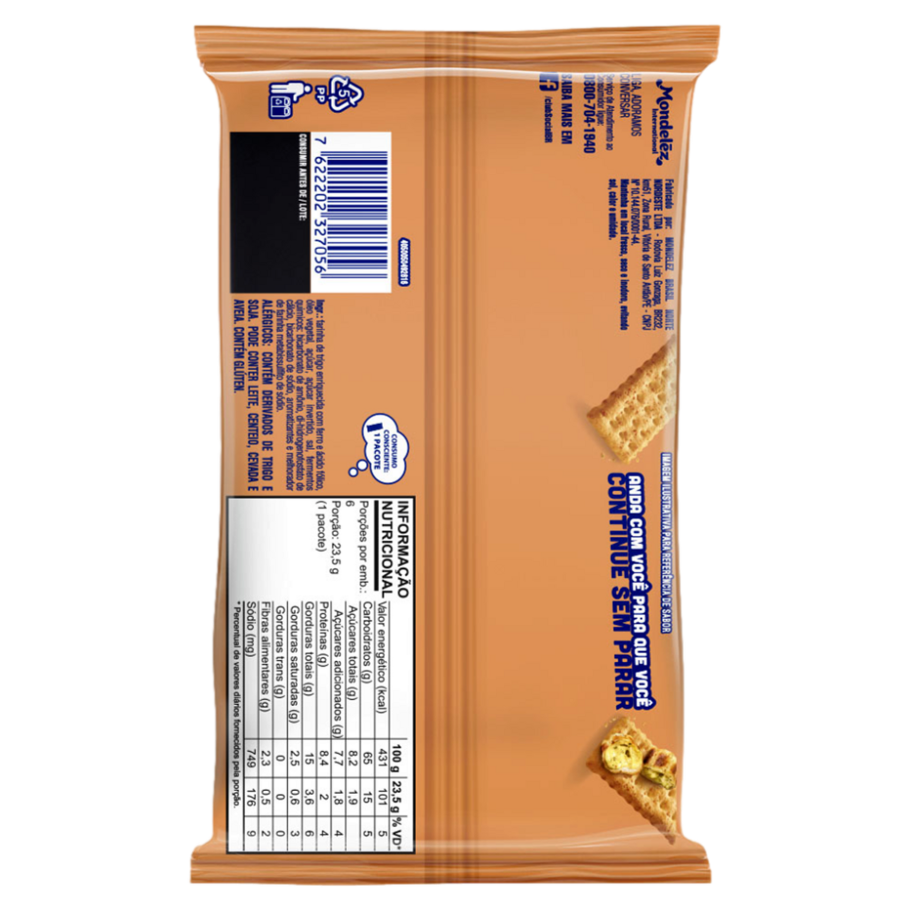 Pack Biscoito Pão de Alho Club Social Pacote 141g C/6 Unidades