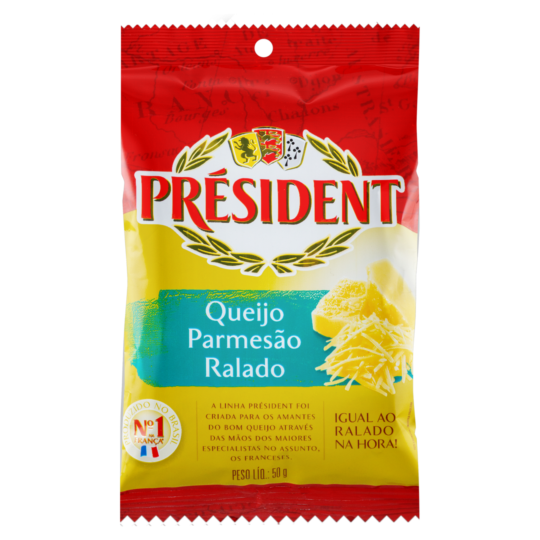 Queijo Parmesão Ralado Président Pacote 50g