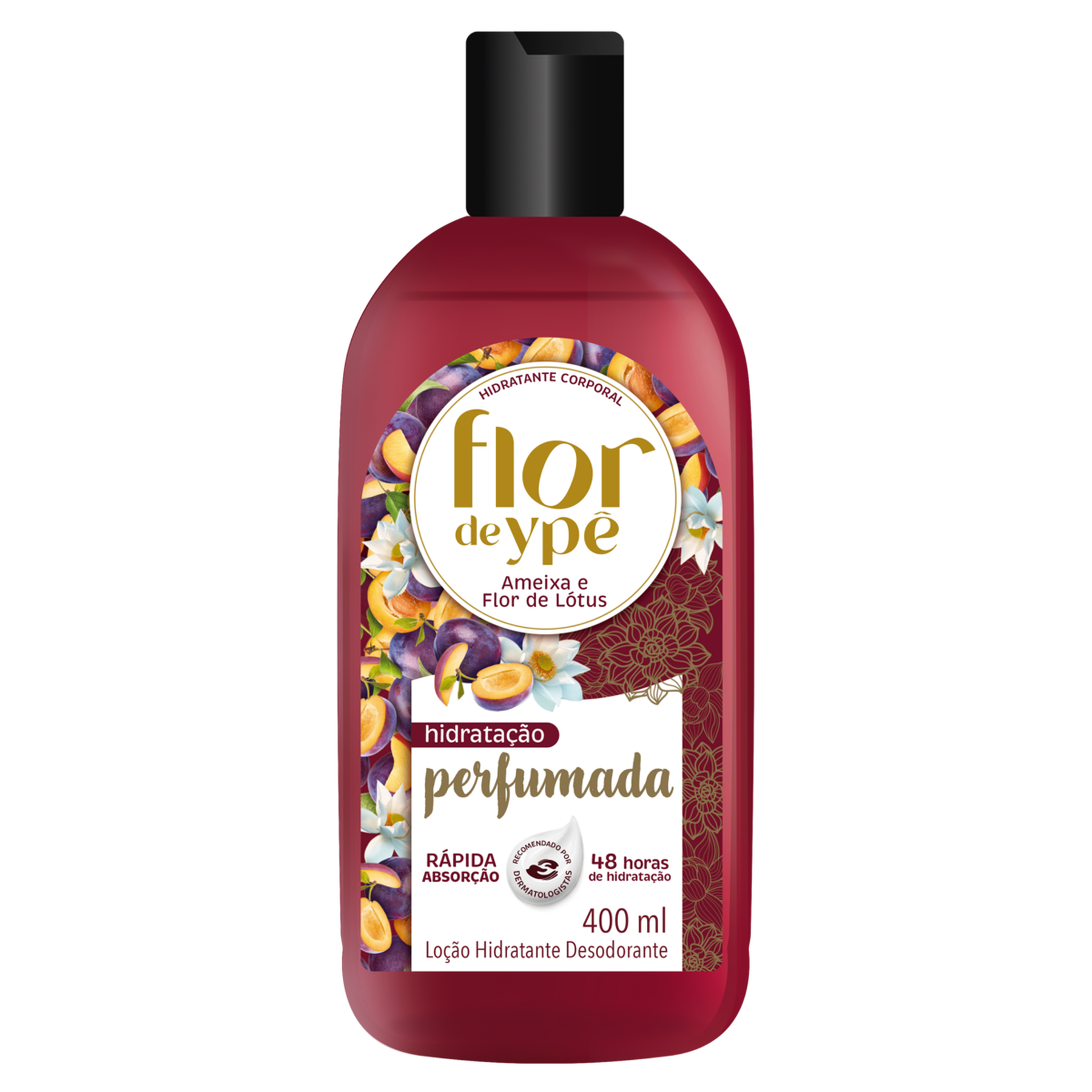 Lo&ccedil;&atilde;o Hidratante Desodorante Ameixa e Flor de L&oacute;tus Flor de Yp&ecirc; Frasco 400ml