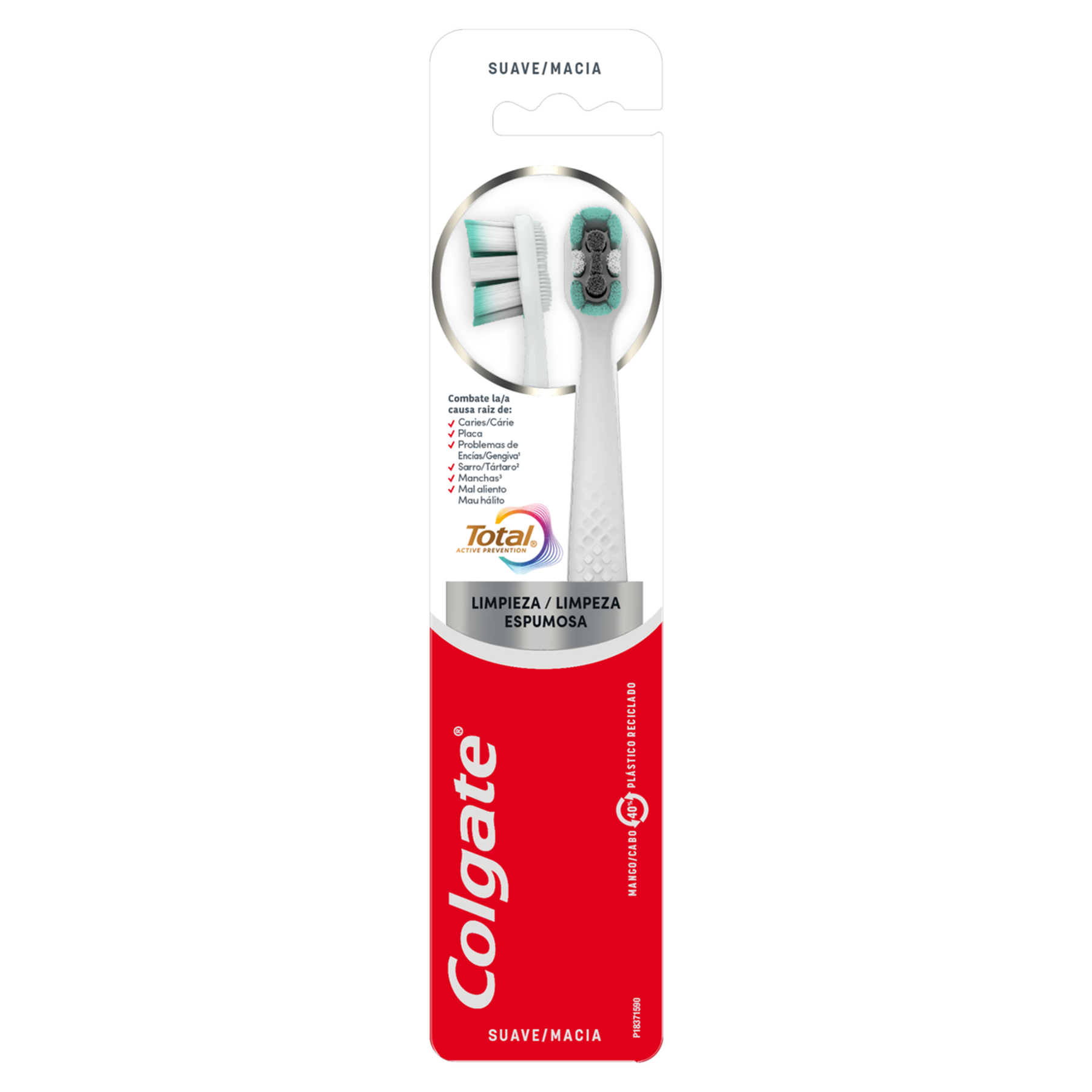 Escova Dental Suave Total Active Prevention Colgate C/2 Unidades&nbsp;