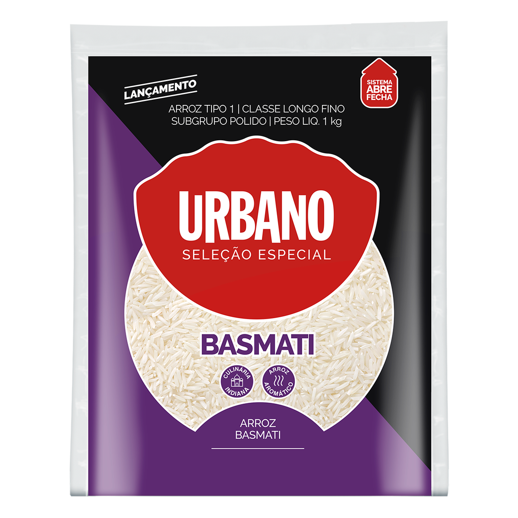 Arroz Basmati Urbano Tipo 1 Pacote 1kg