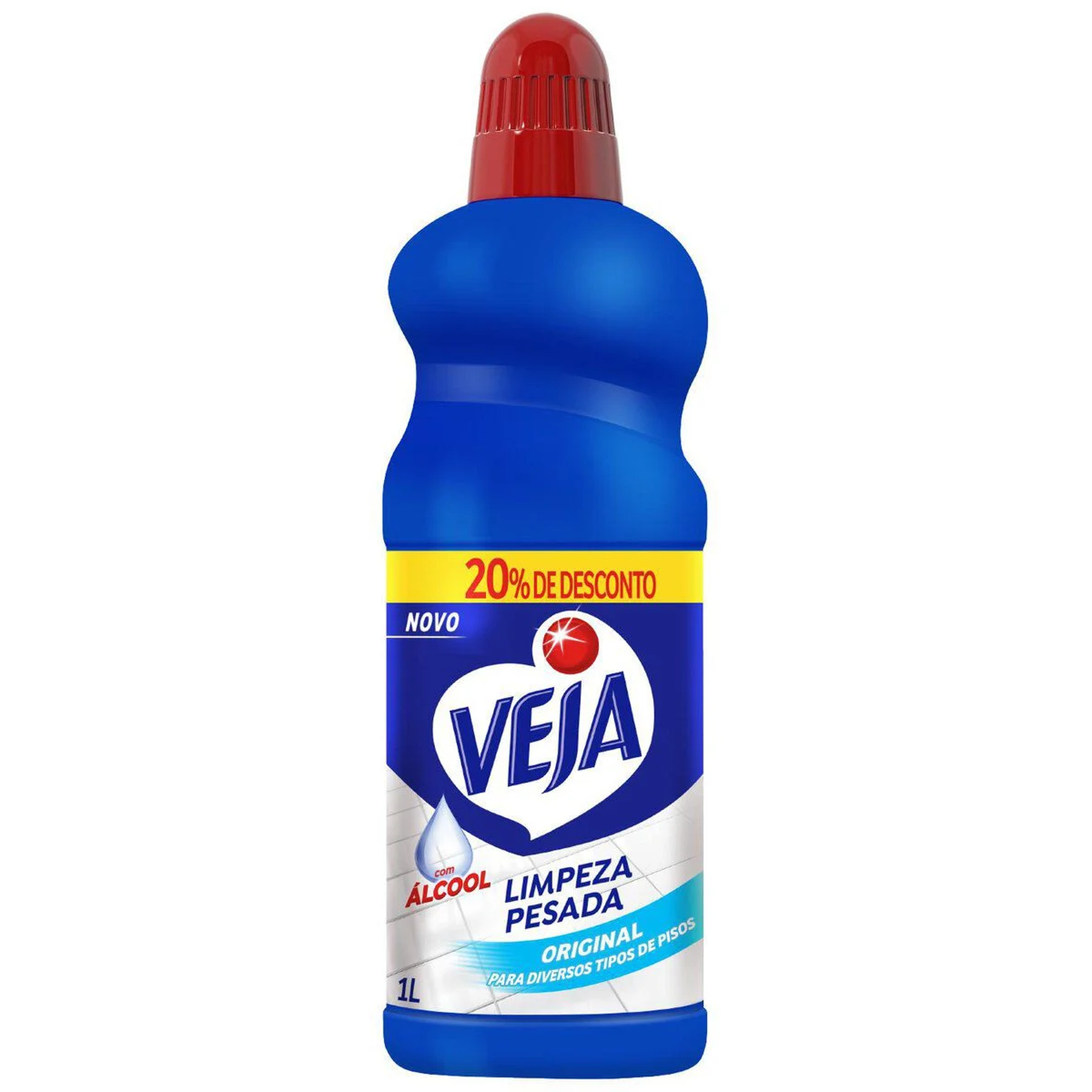 Limpador Limpeza Pesada com &Aacute;lcool Original Veja Frasco 1l Gr&aacute;tis 20% de Desconto&nbsp;