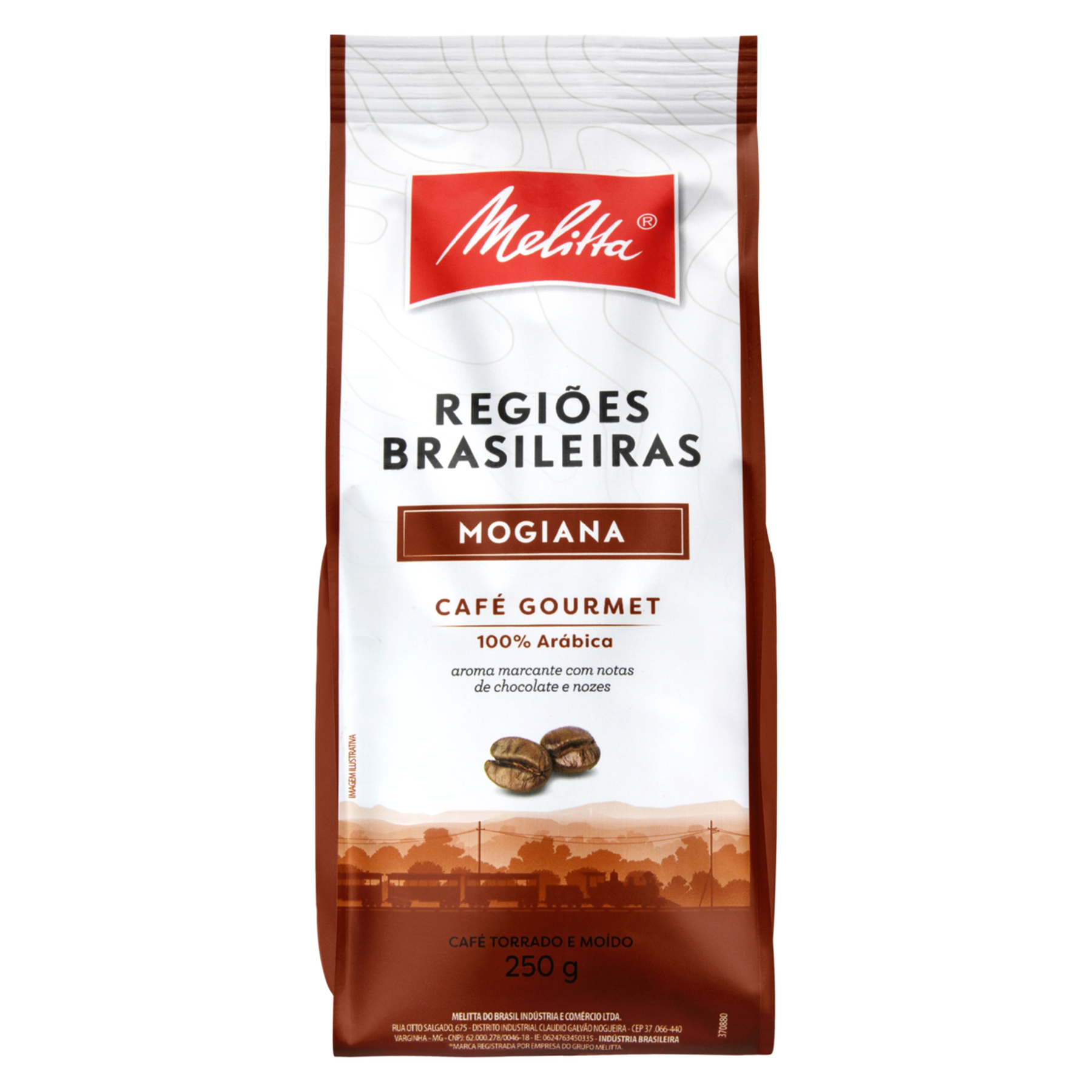 Café Torrado e Moído Gourmet Mogiana Regiões Brasileiras Melitta Pacote 250g