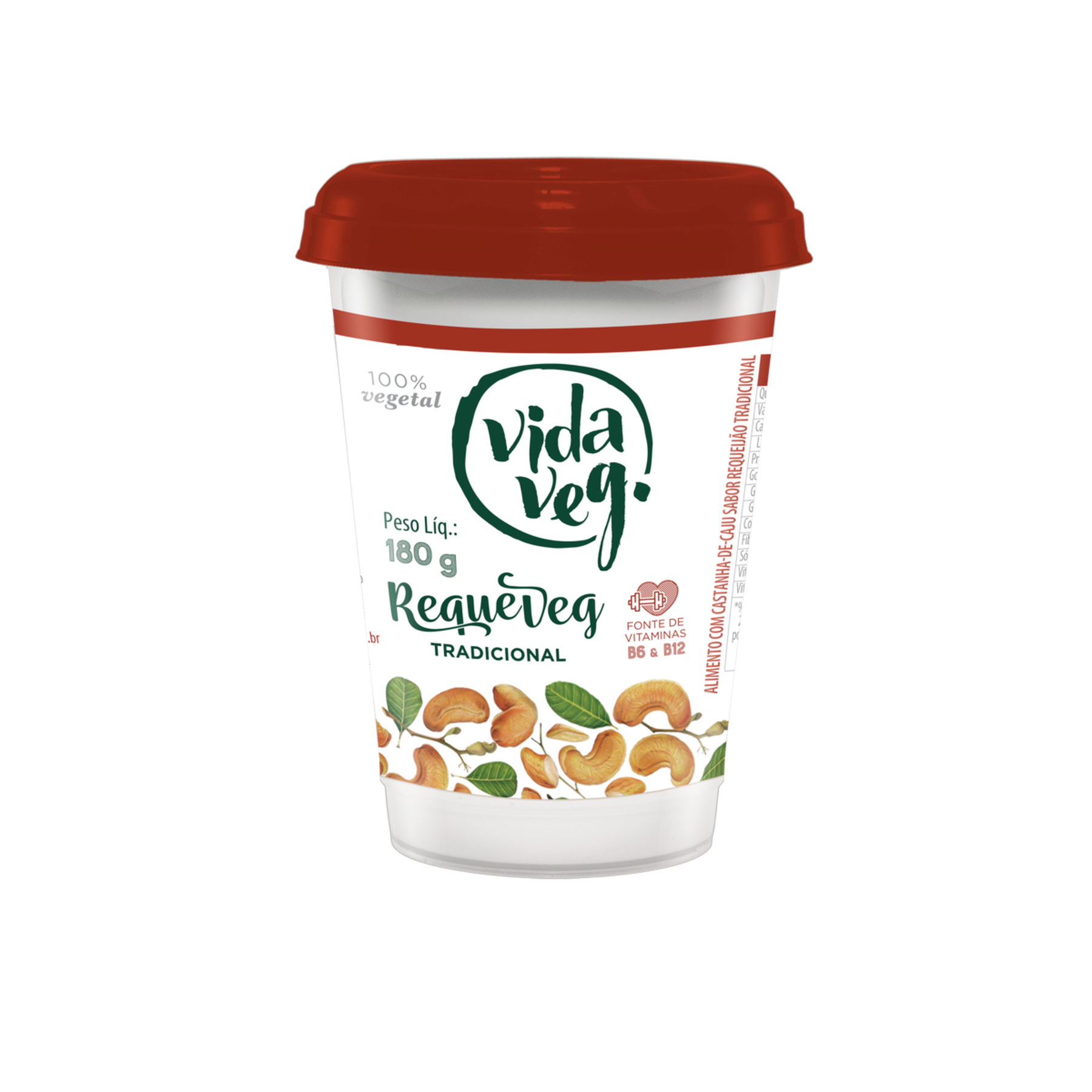 Requeij&atilde;o Requeveg Tradicional Vida Veg Copo 180g