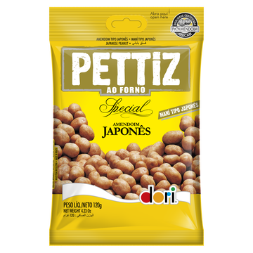 Amendoim Japonês Pettiz Special Dori Pacote 120g 