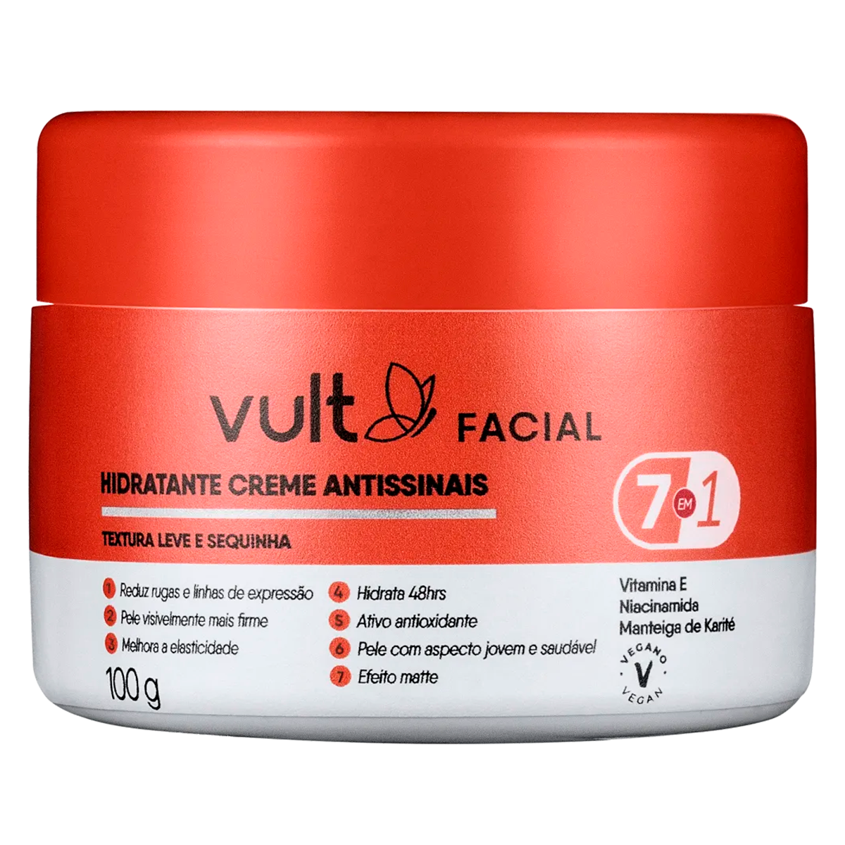 Creme Hidratante Facial Care Antissinais Vult 100g