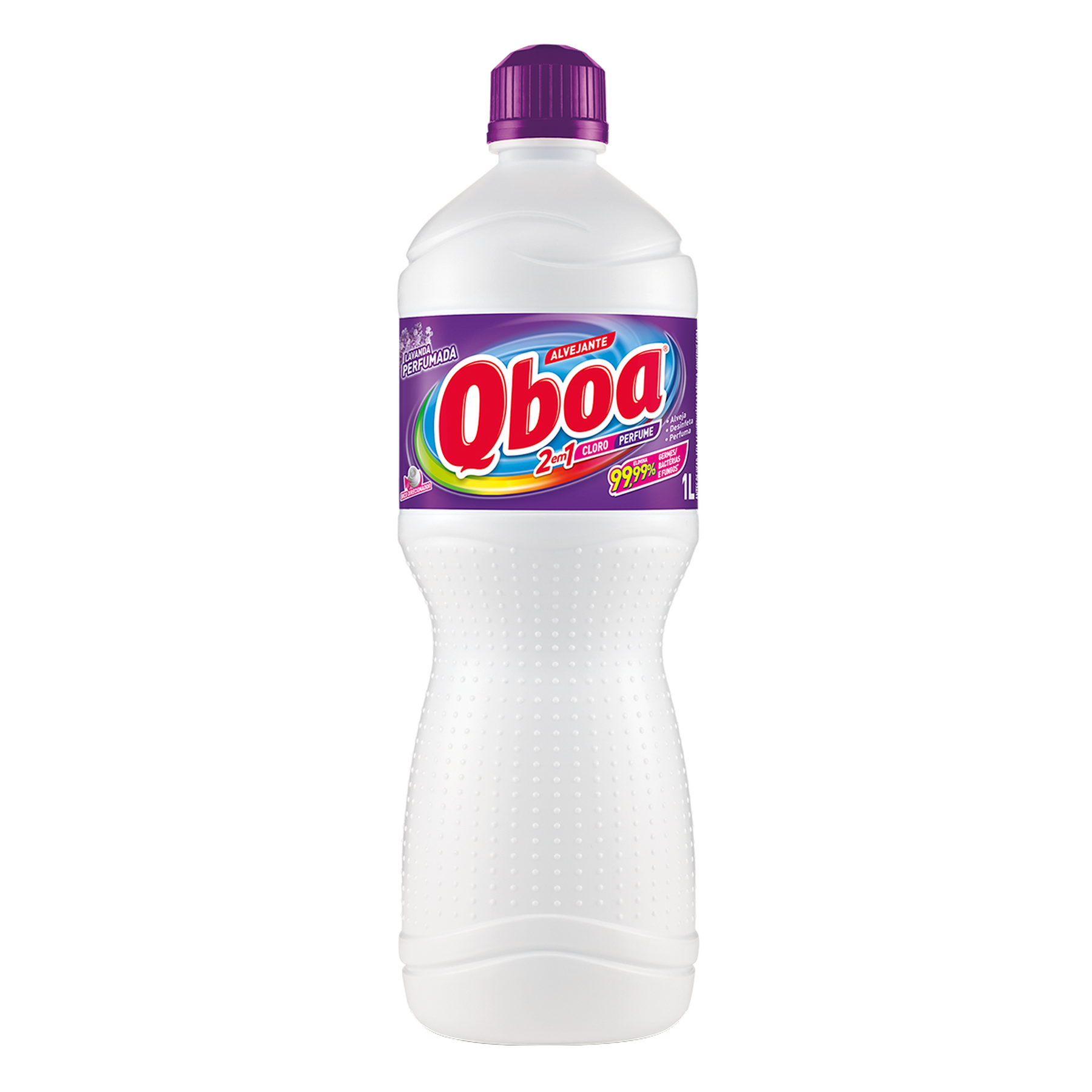 Alvejante Multiuso com Cloro Lavanda Qboa Frasco 1l&nbsp;