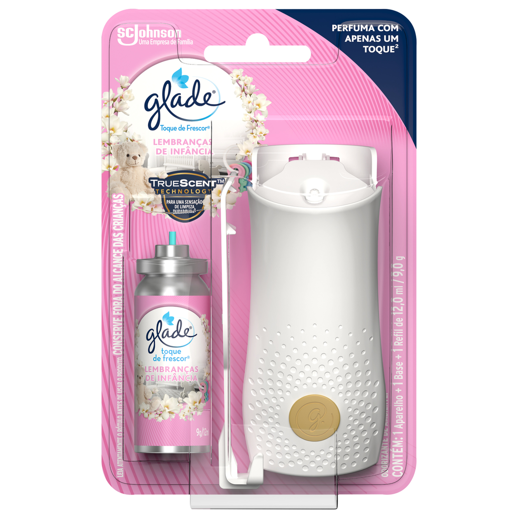 Aparelho e Odorizador de Ambiente Lembran&ccedil;as de Inf&acirc;ncia Glade Toque de Frescor Blister 12ml&nbsp;