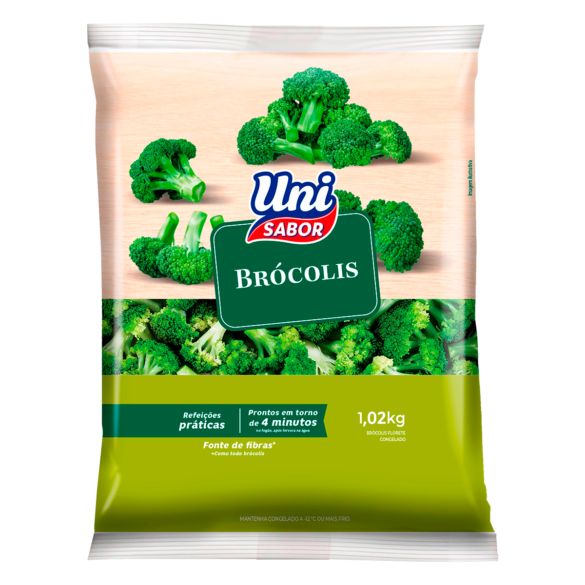Br&oacute;colis Uni Sabor Pacote 1,02kg