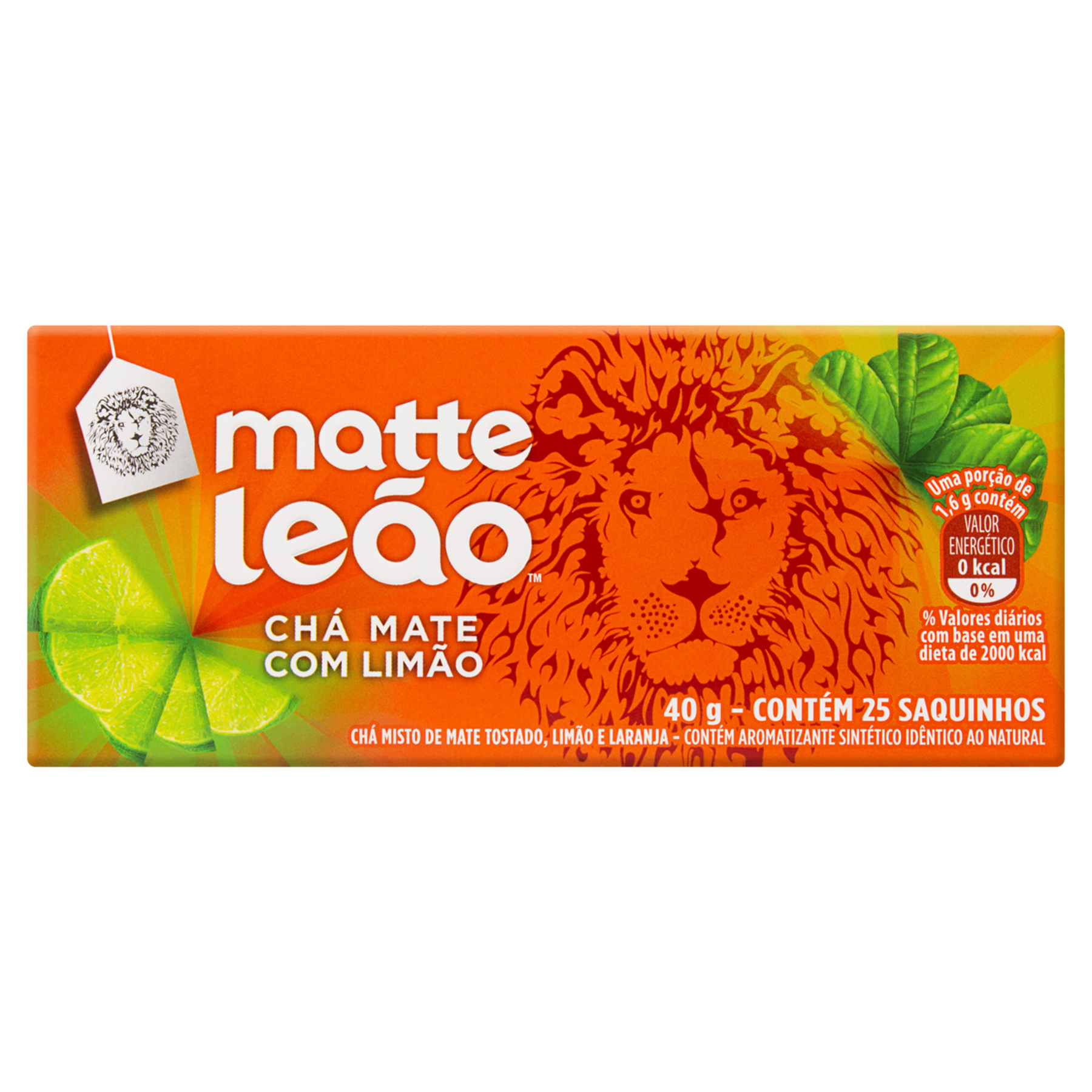 Chá Mate Limão Matte Leão Caixa 40g 25 Unidades