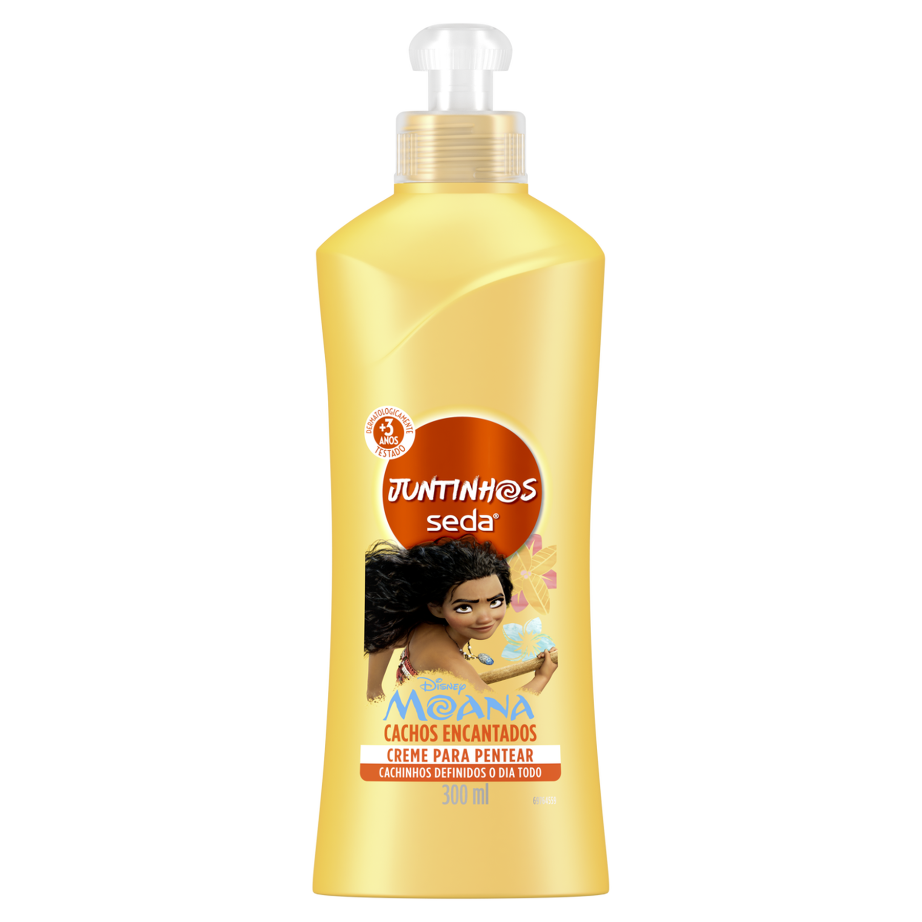 Creme Infantil Moana Cachos Encantados Seda Juntinhos Frasco 300ml