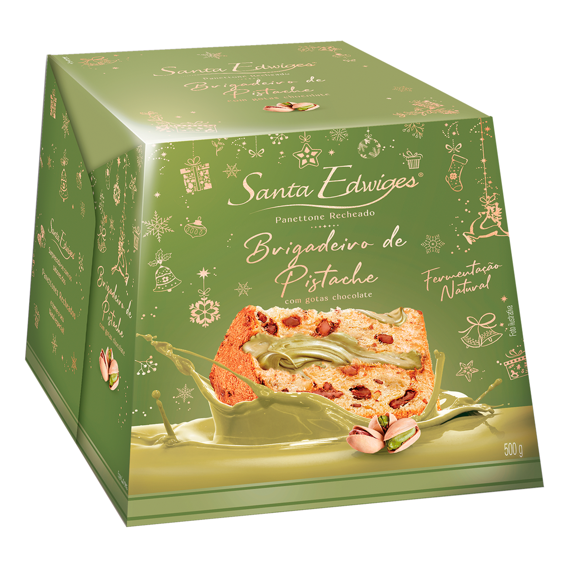 Panettone Recheado Pistache Santa Edwiges Caixa 500g&nbsp;