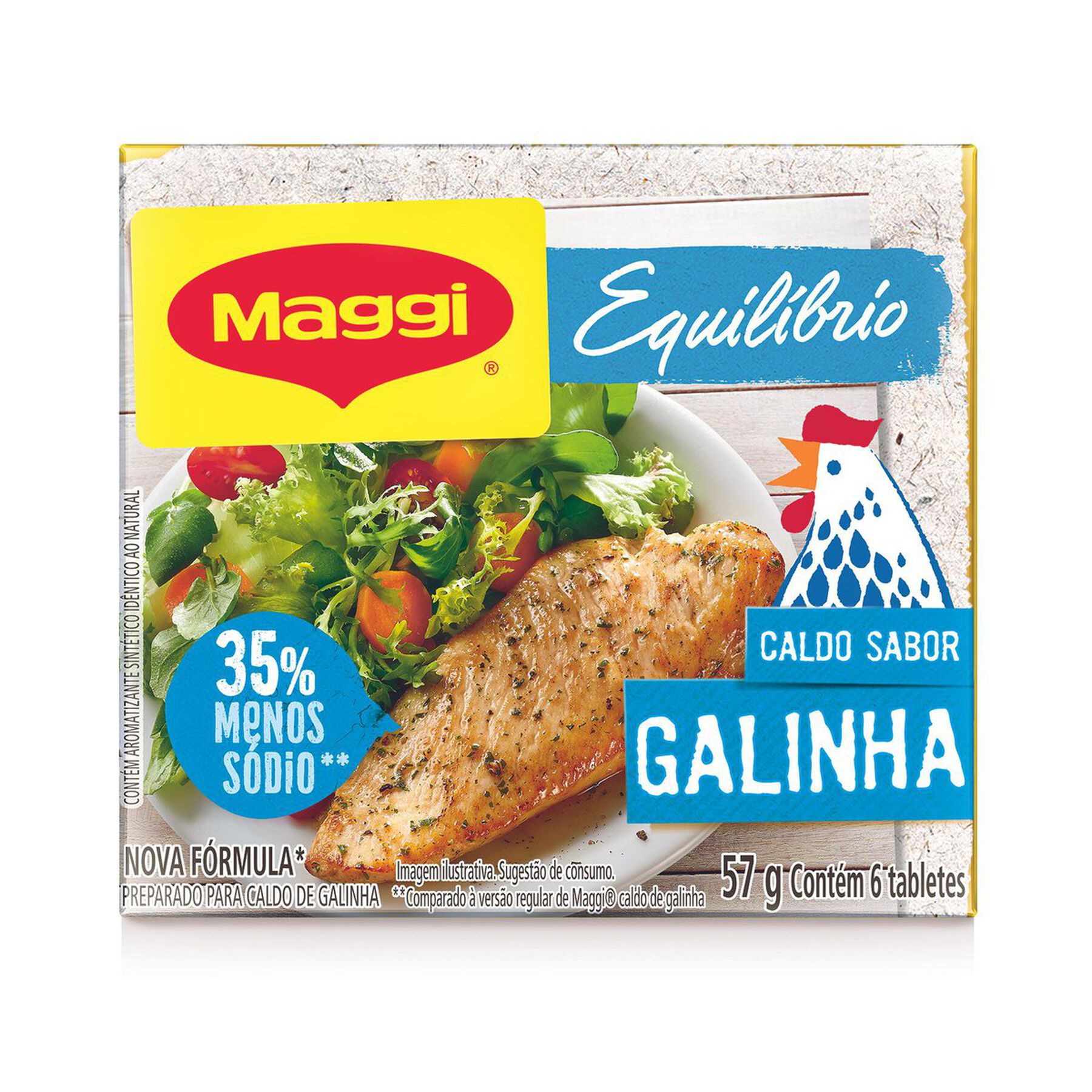 Caldo Maggi Galinha Menos S&oacute;dio 57g&nbsp;