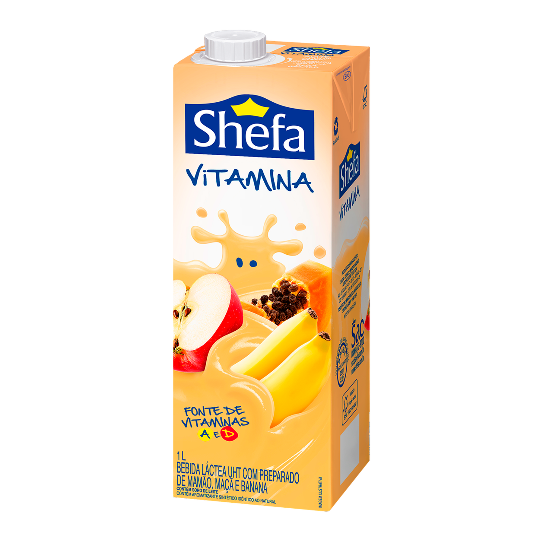 Bebida Láctea Vitamina Shefa Caixa 1l