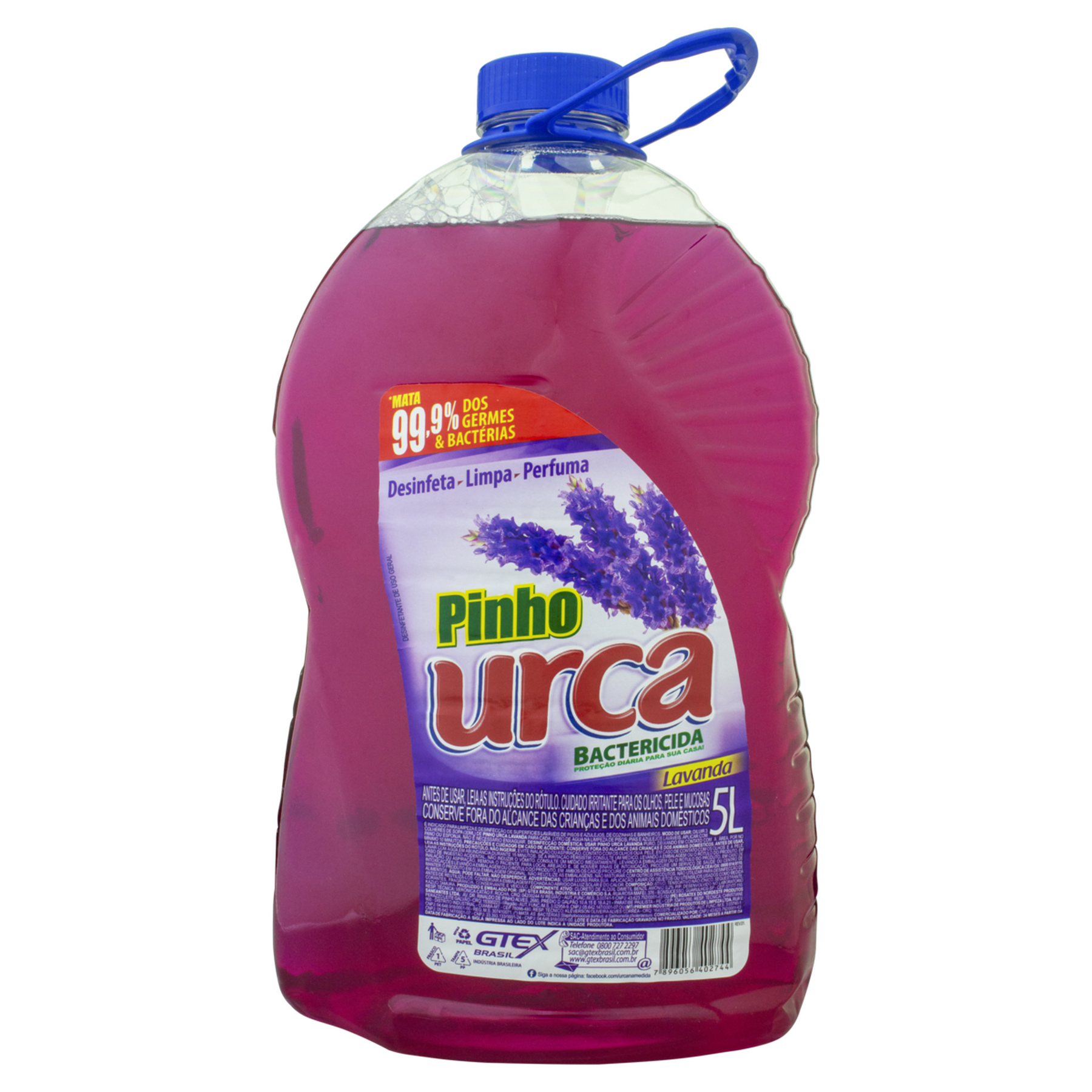 Desinfetante Multiuso Bactericida Lavanda Pinho Urca Gal&atilde;o 5l&nbsp;