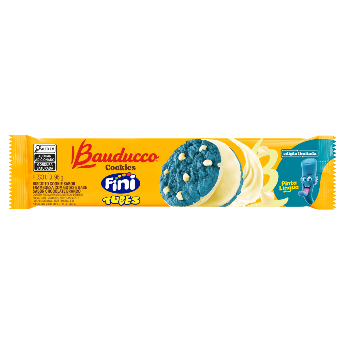 Biscoito Cookies Fini Tubes Bauducco Pacote 96g