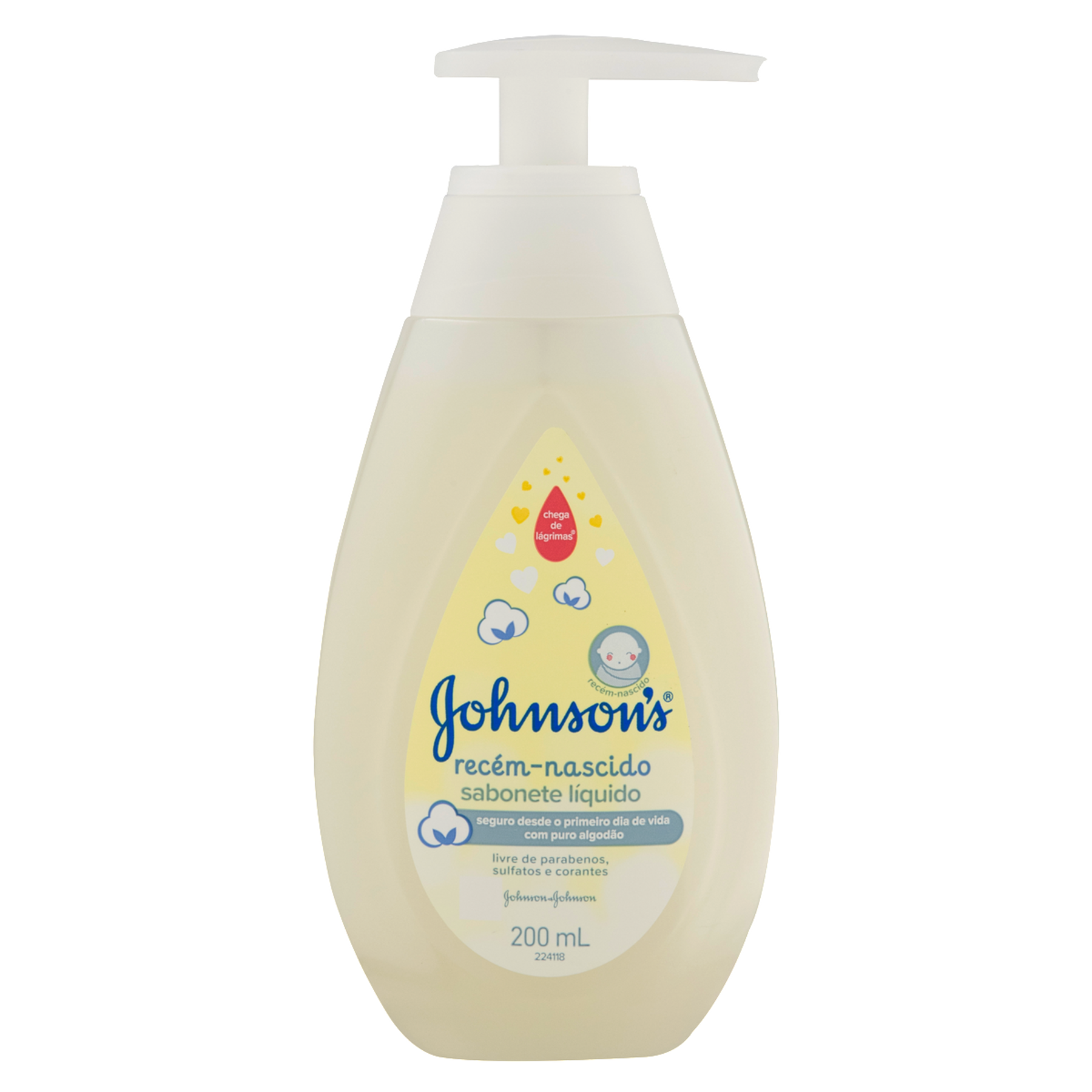 Sabonete Líquido Johnsons Recém-Nascido Frasco 200ml