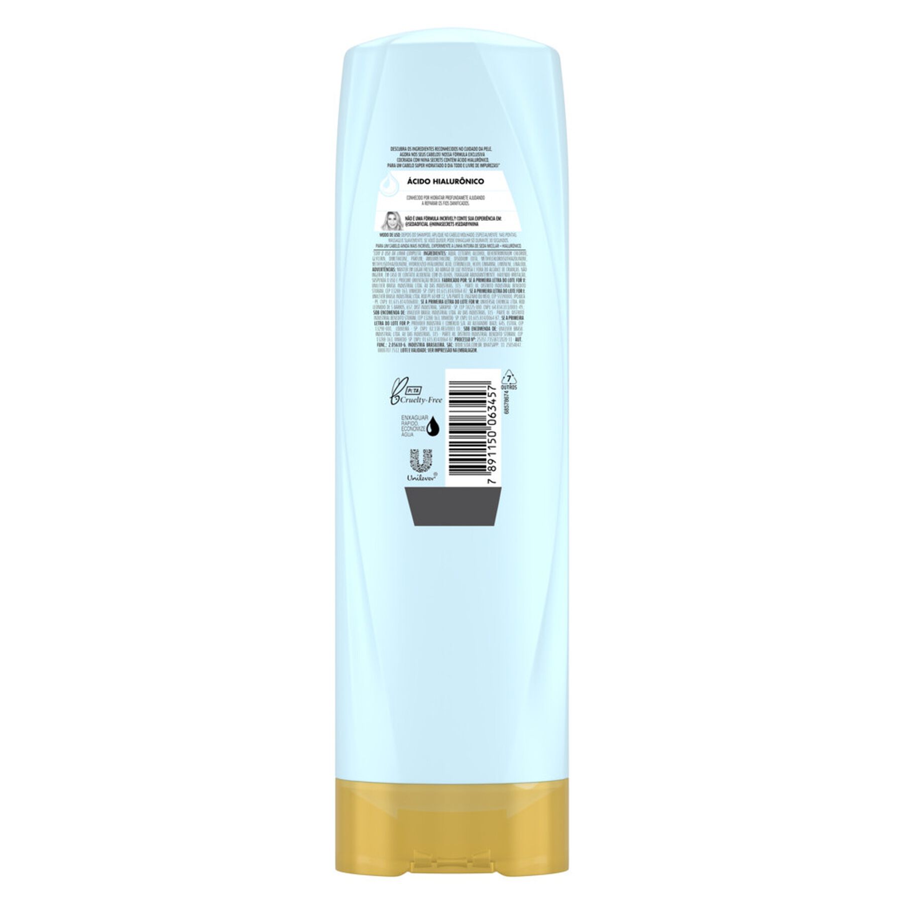 Condicionador Hidra Micelar + Hialur&ocirc;nico by Niina Secrets Seda Frasco 325ml&nbsp;