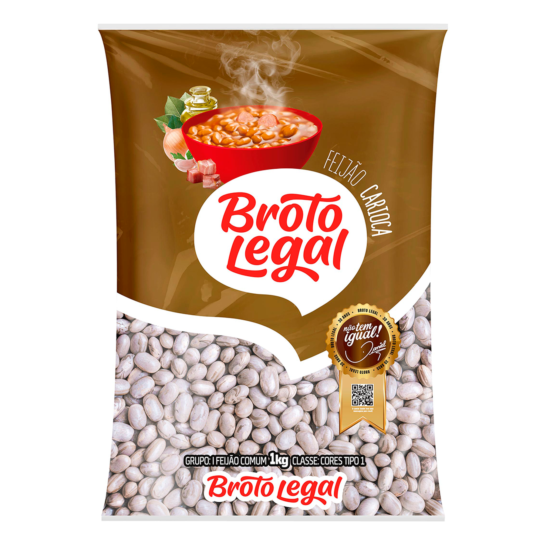 Feijão Carioca Broto Legal Pacote 1kg