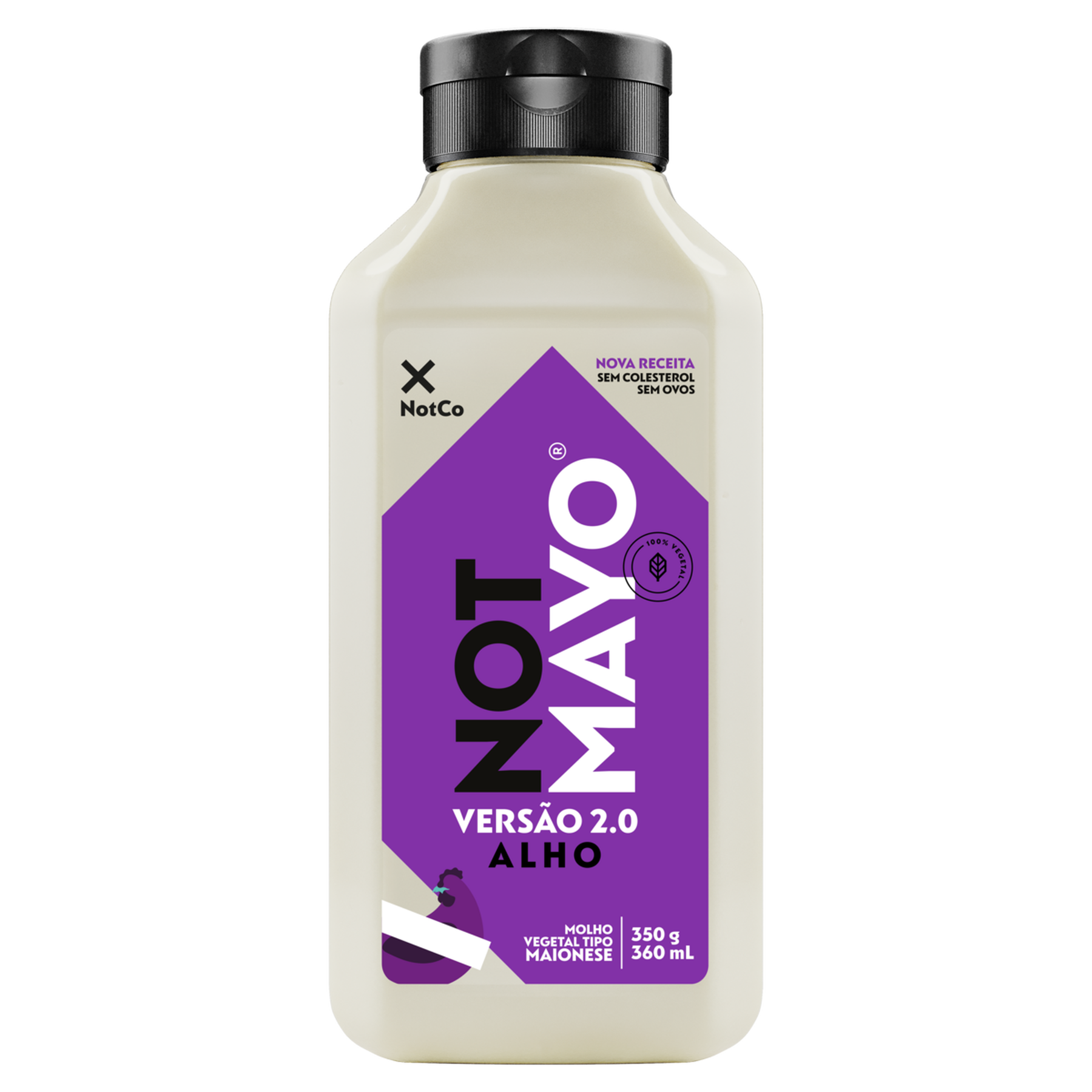Molho Cremoso &agrave; Base de Vegetais Alho NotCo Not Mayo Squeeze 350g