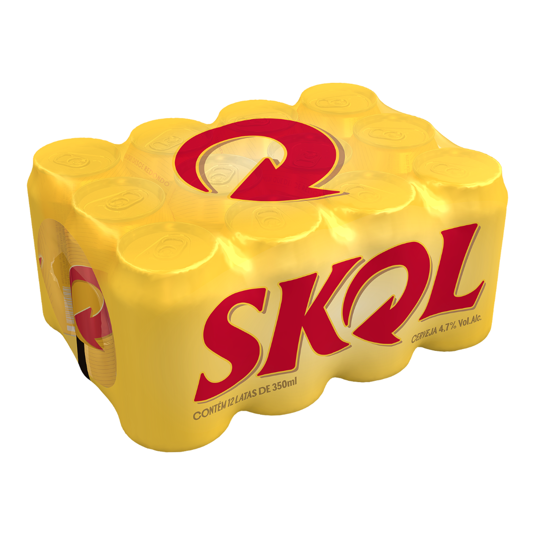 Cerveja Pilsen Skol Lata 350ml Pack C/12 Unidades