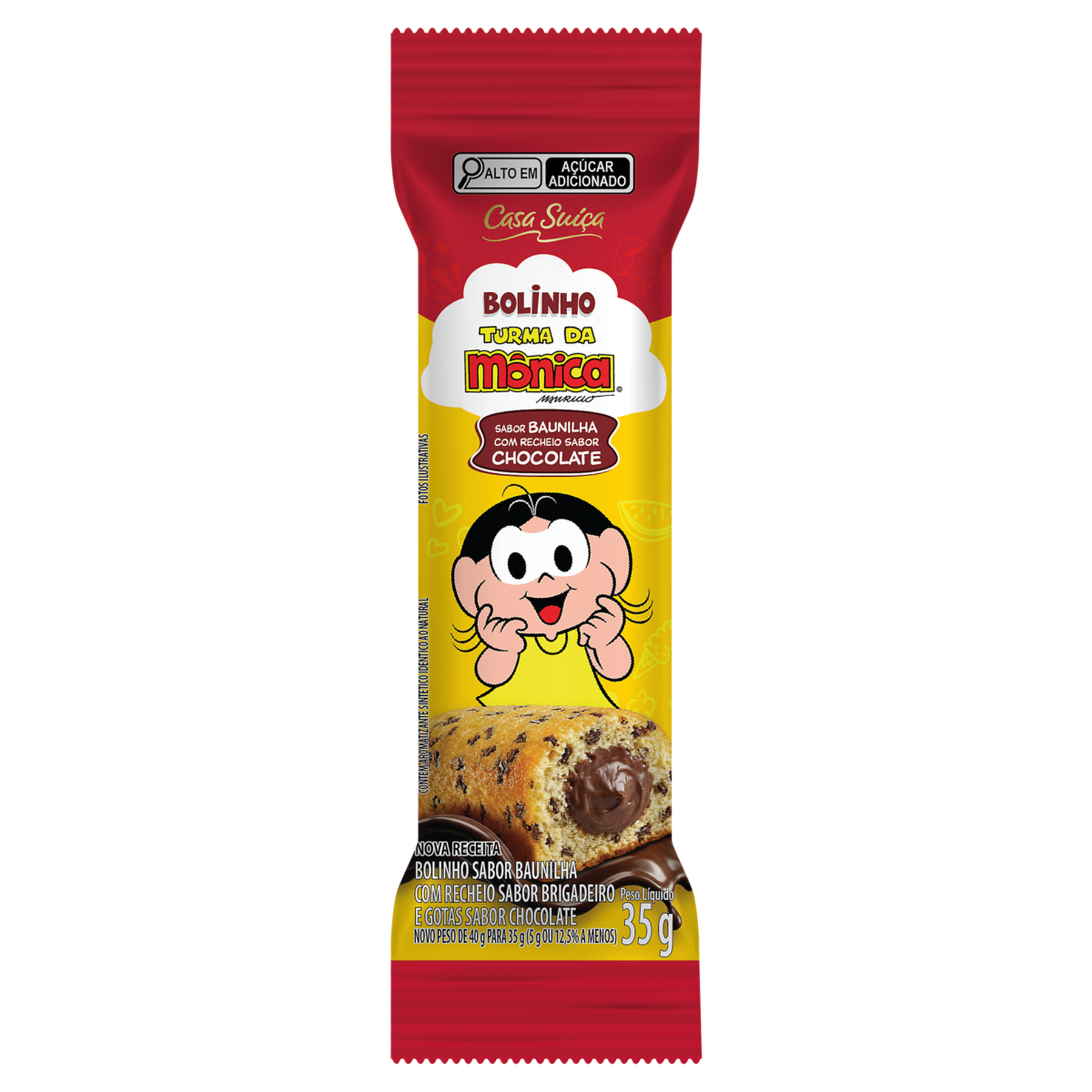 Bolinho Chocolate Casa Su&iacute;&ccedil;a Pacote 35g