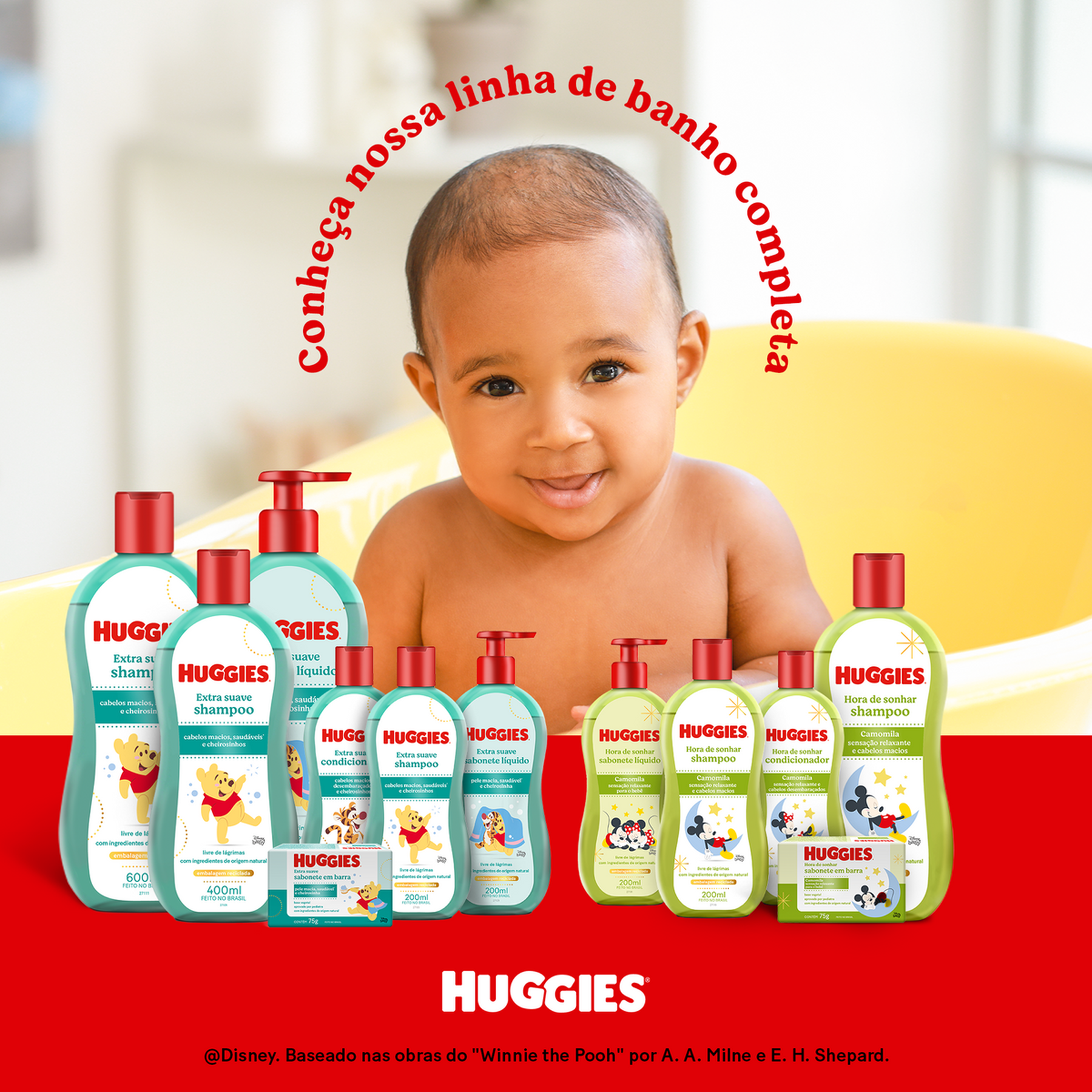 Shampoo Infantil Chá de Camomila Huggies Frasco 200ml