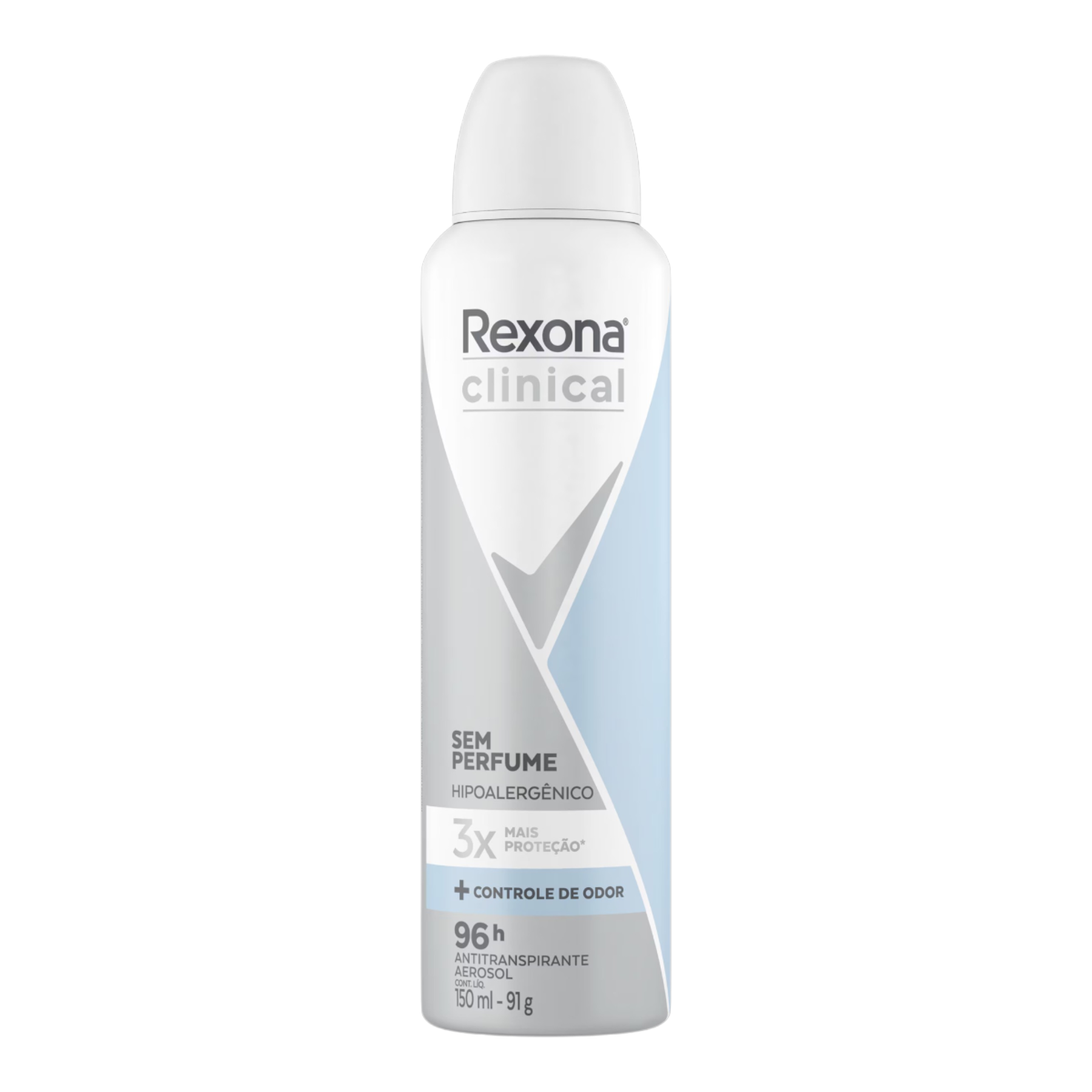 Desodorante Antitranspirante Aerossol Rexona Clinical sem Perfume 150ml