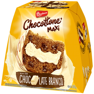 Chocottone Bauducco Maxi Recheio e Cobertura Chocolate Branco 500g