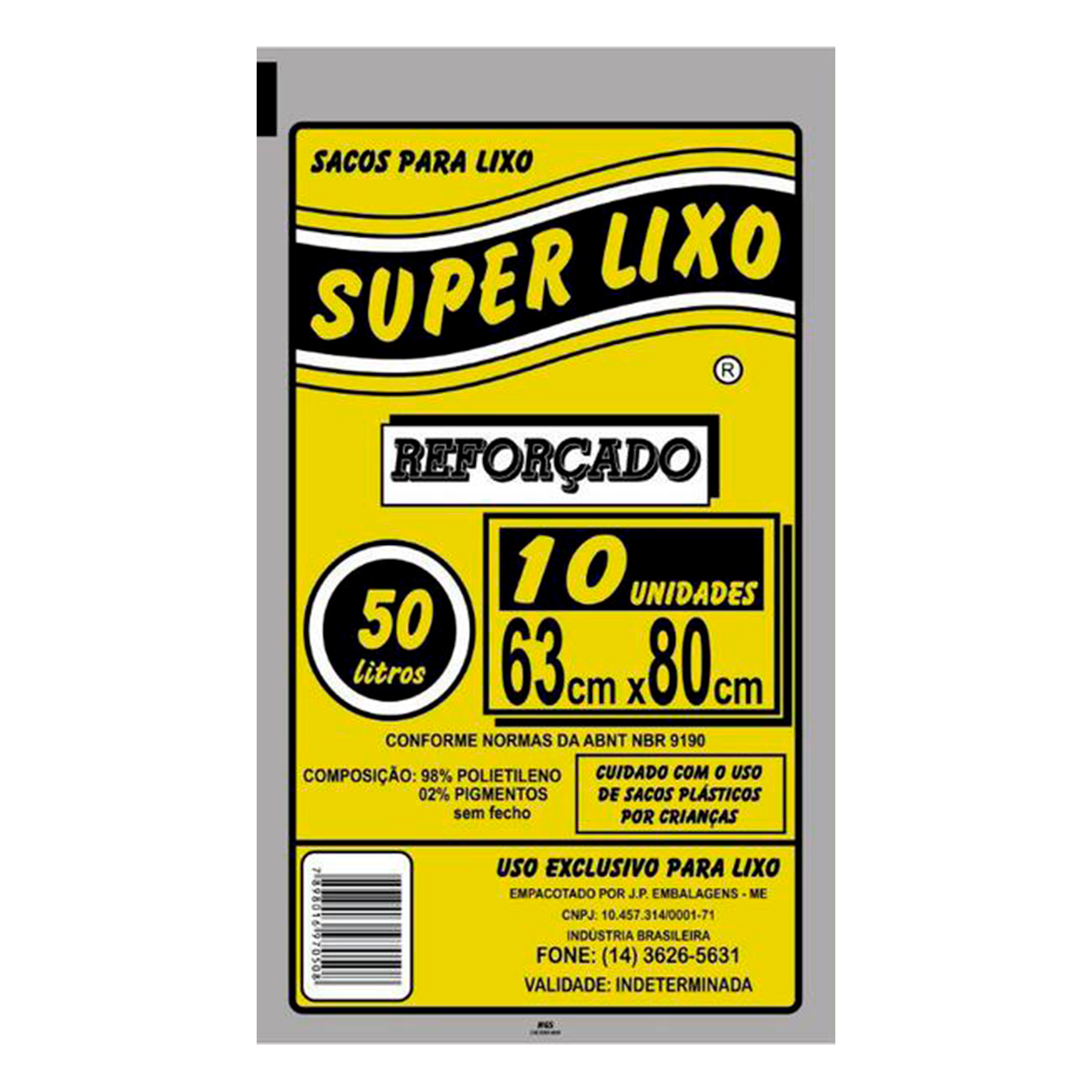 Saco Lixo Super Lixo 50l C/10 Unidades