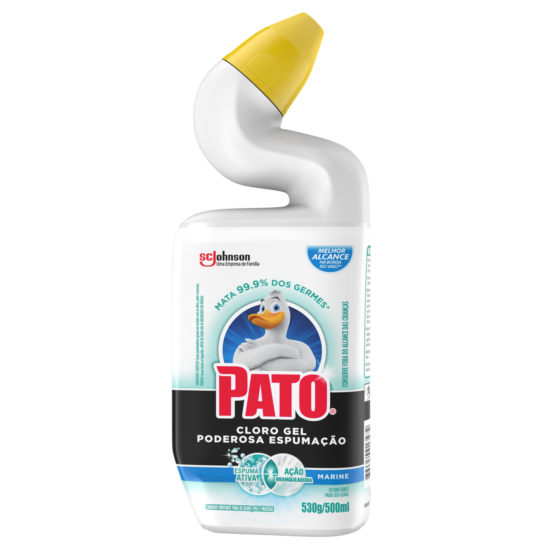 Desinfetante Uso Geral Cloro Gel Marine Pato Poderosa Espuma&ccedil;&atilde;o Squeeze 500ml&nbsp;