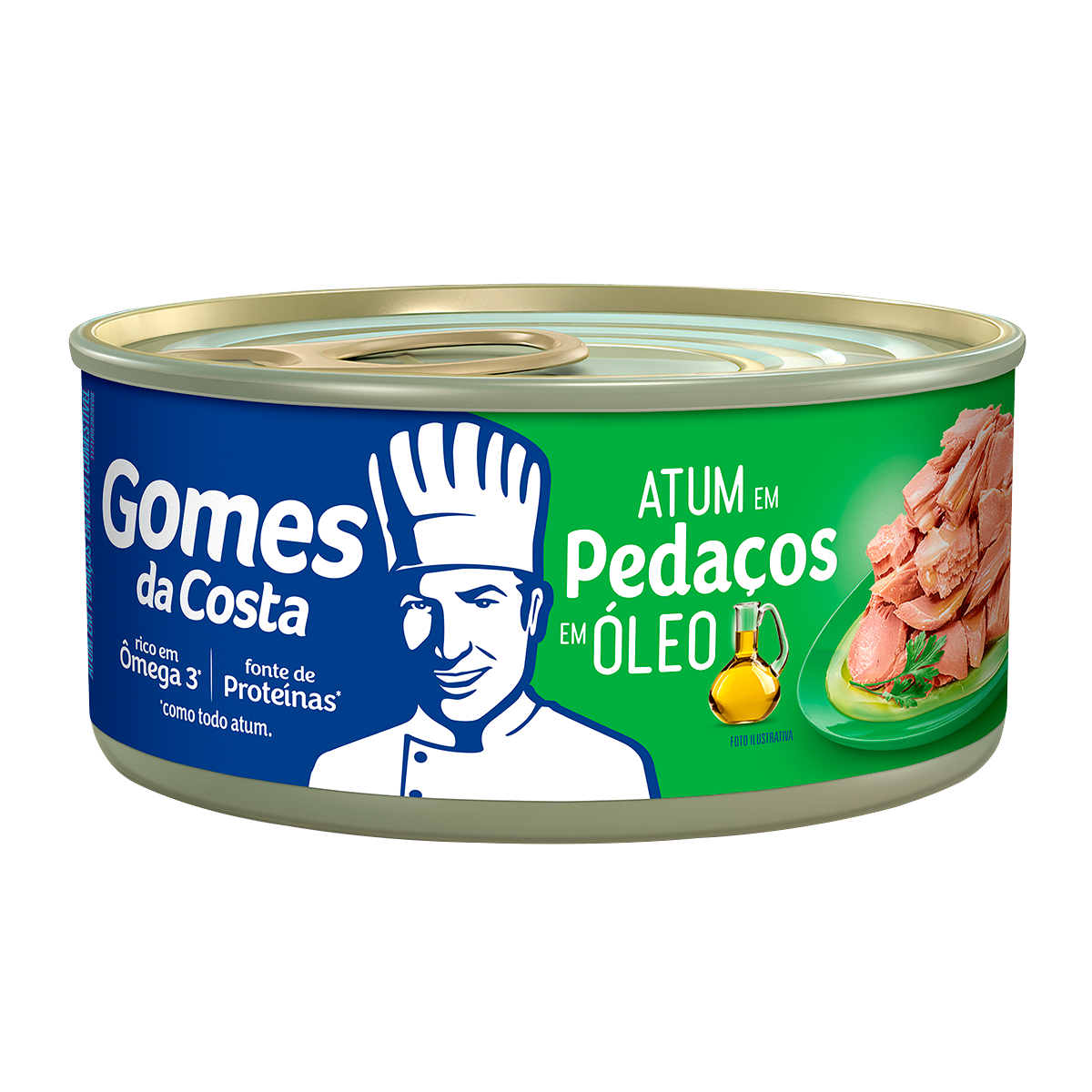 Atum em Peda&ccedil;os em &Oacute;leo Gomes da Costa Lata 170g