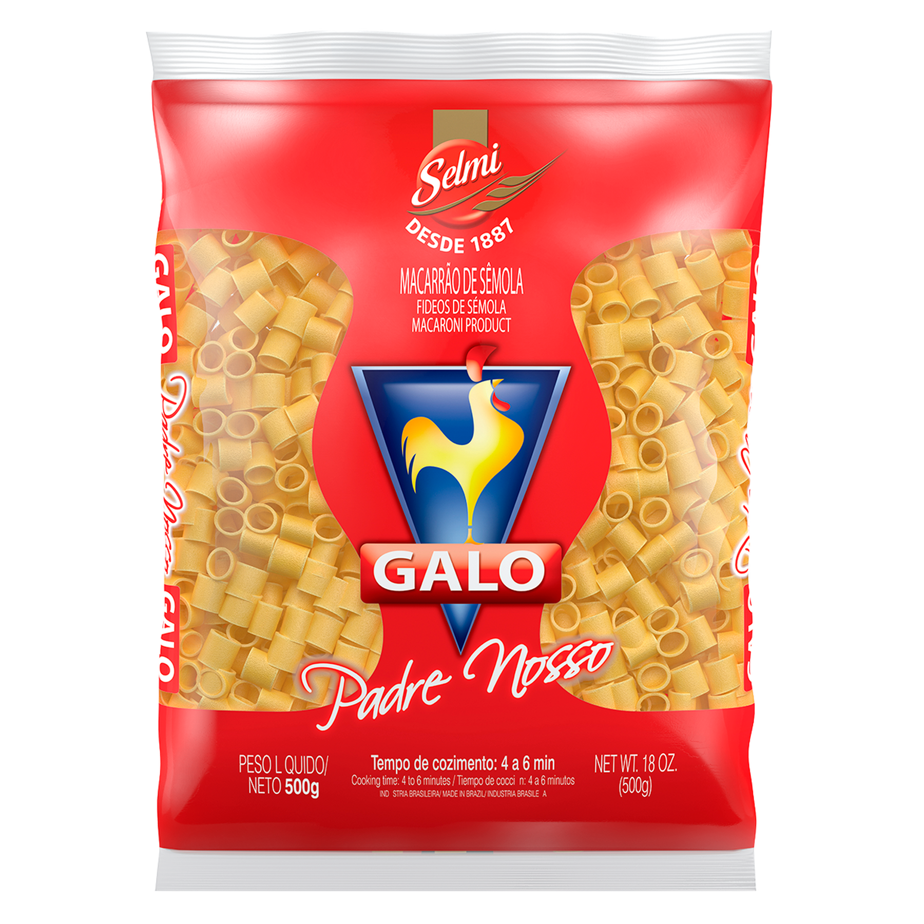 Macarrão de Sêmola Padre Nosso Galo Pacote 500g