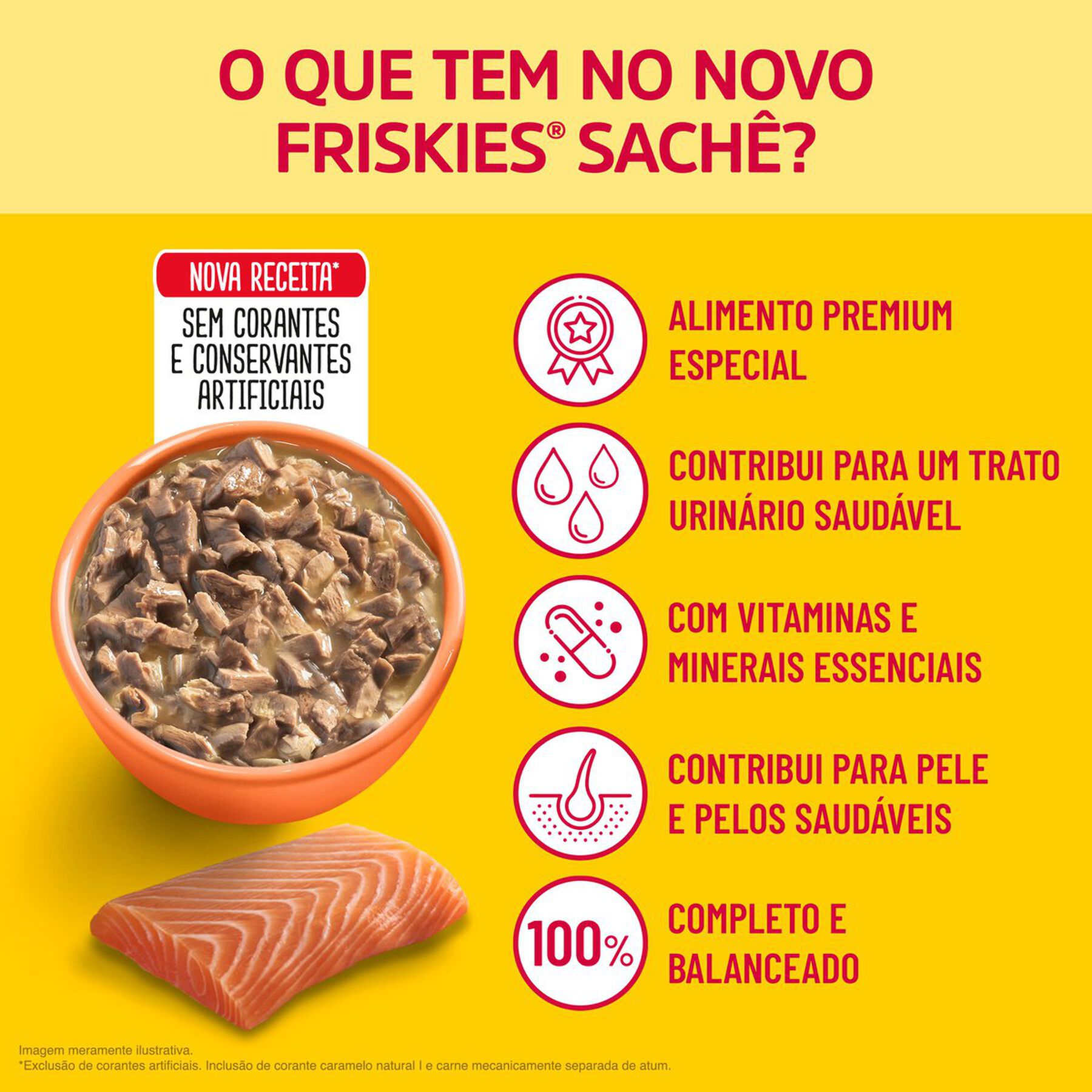 Alimento para Gatos Salmão ao Molho Purina Friskies Sachê 85g