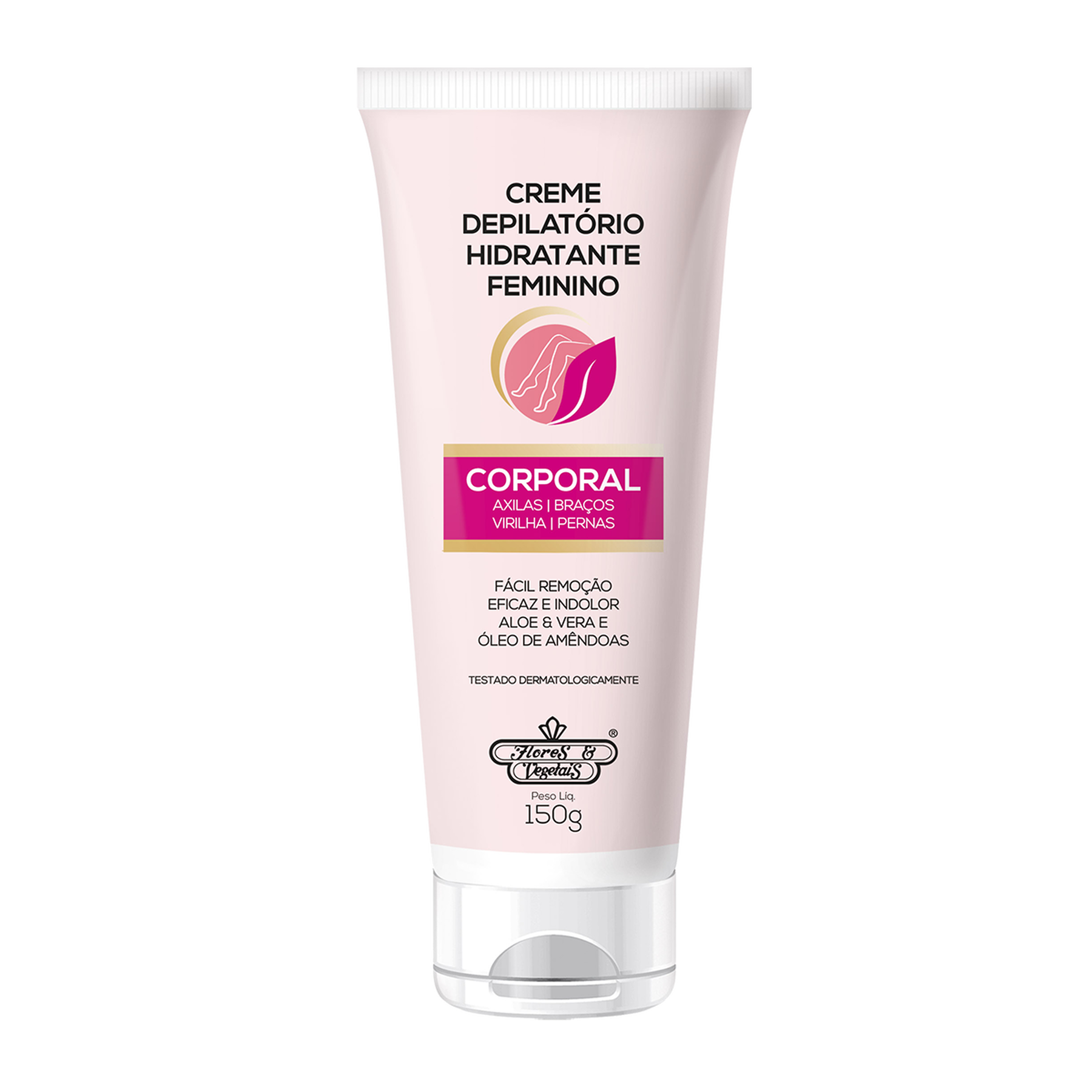 Creme Depilat&oacute;rio Hidratante Feminino Flores e Vegetais 150g&nbsp;